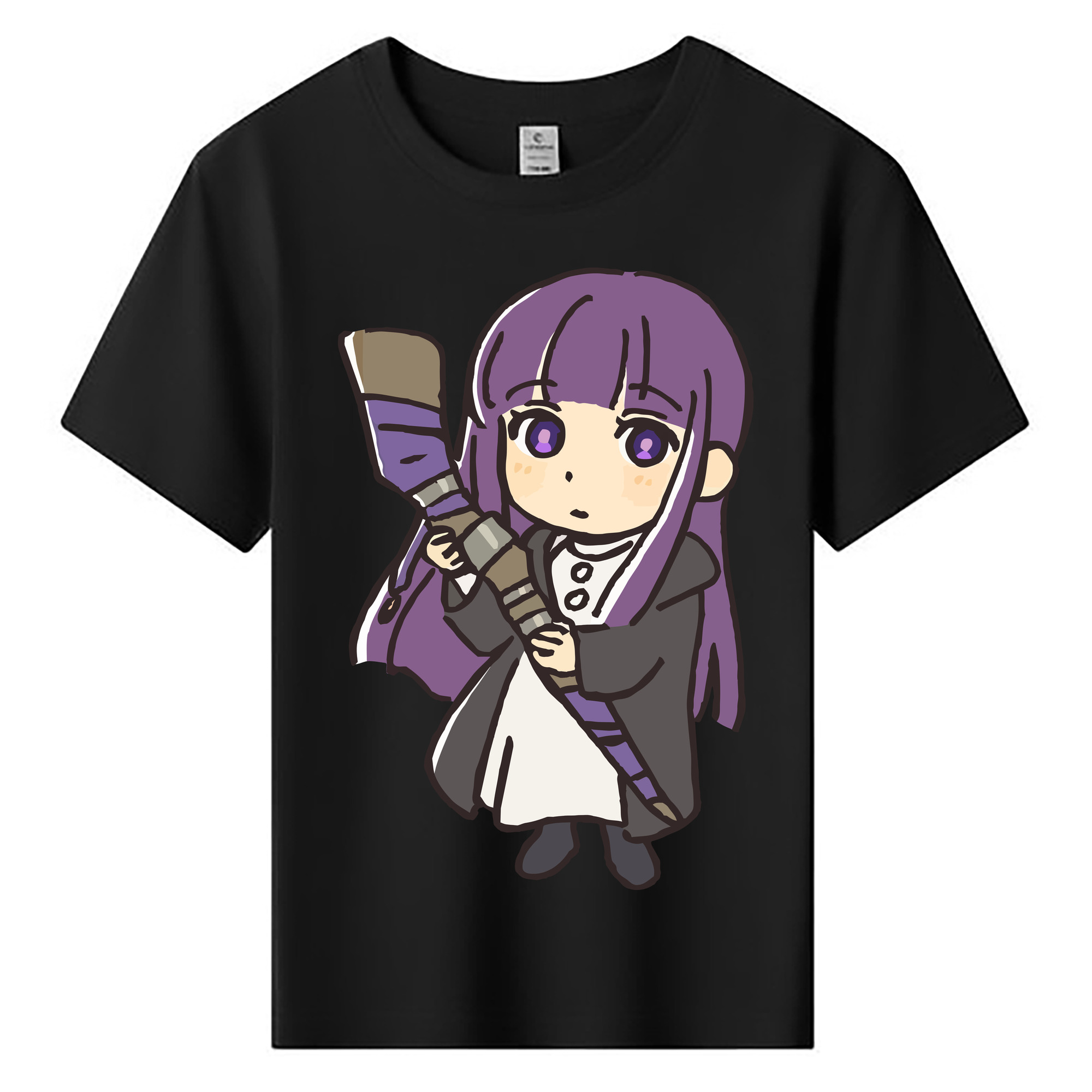 （画像用） 葬送のフリーレン Frieren 綿100％キッズTシャツ（フロントプリント）