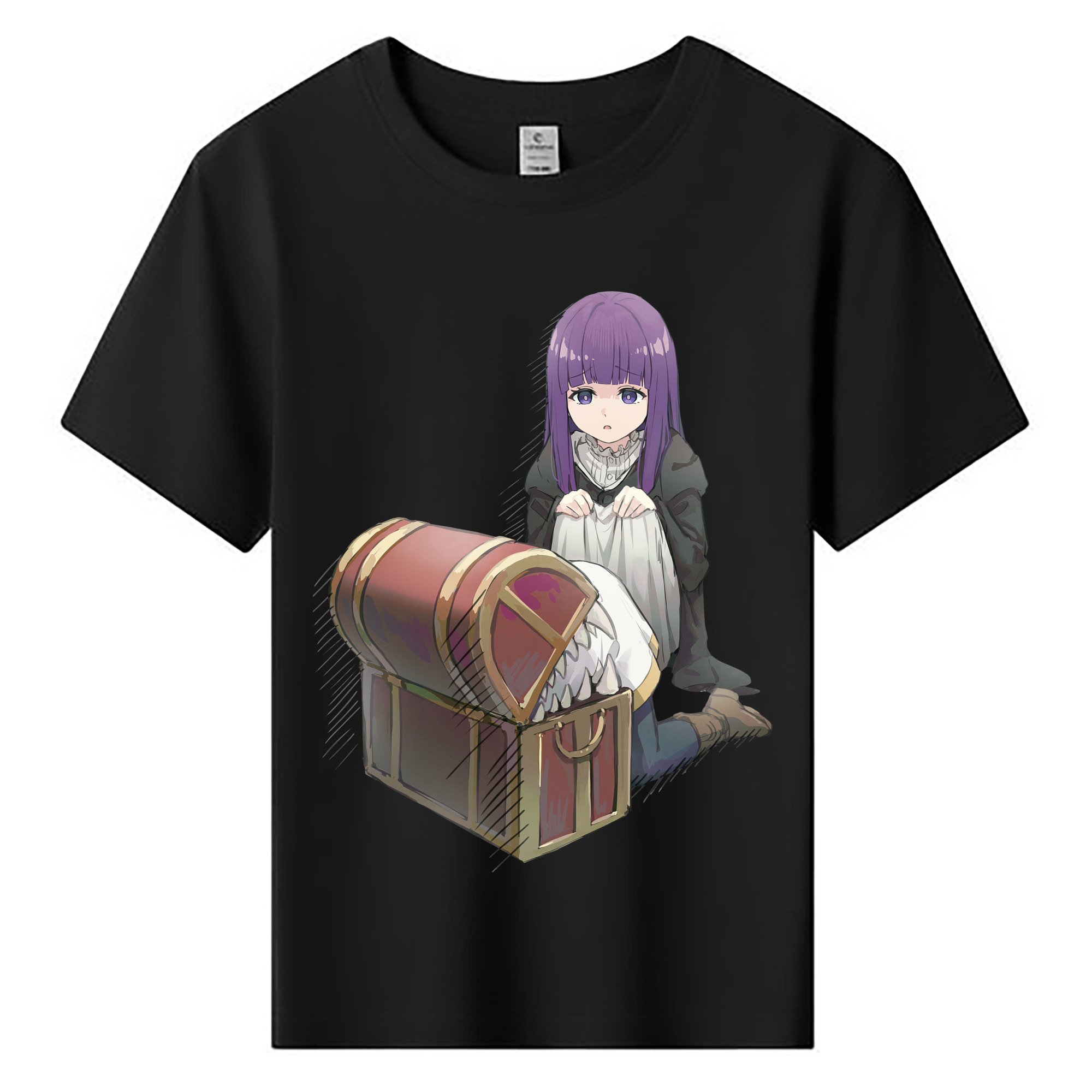 （画像用） 葬送のフリーレン Frieren 綿100％キッズTシャツ（フロントプリント）