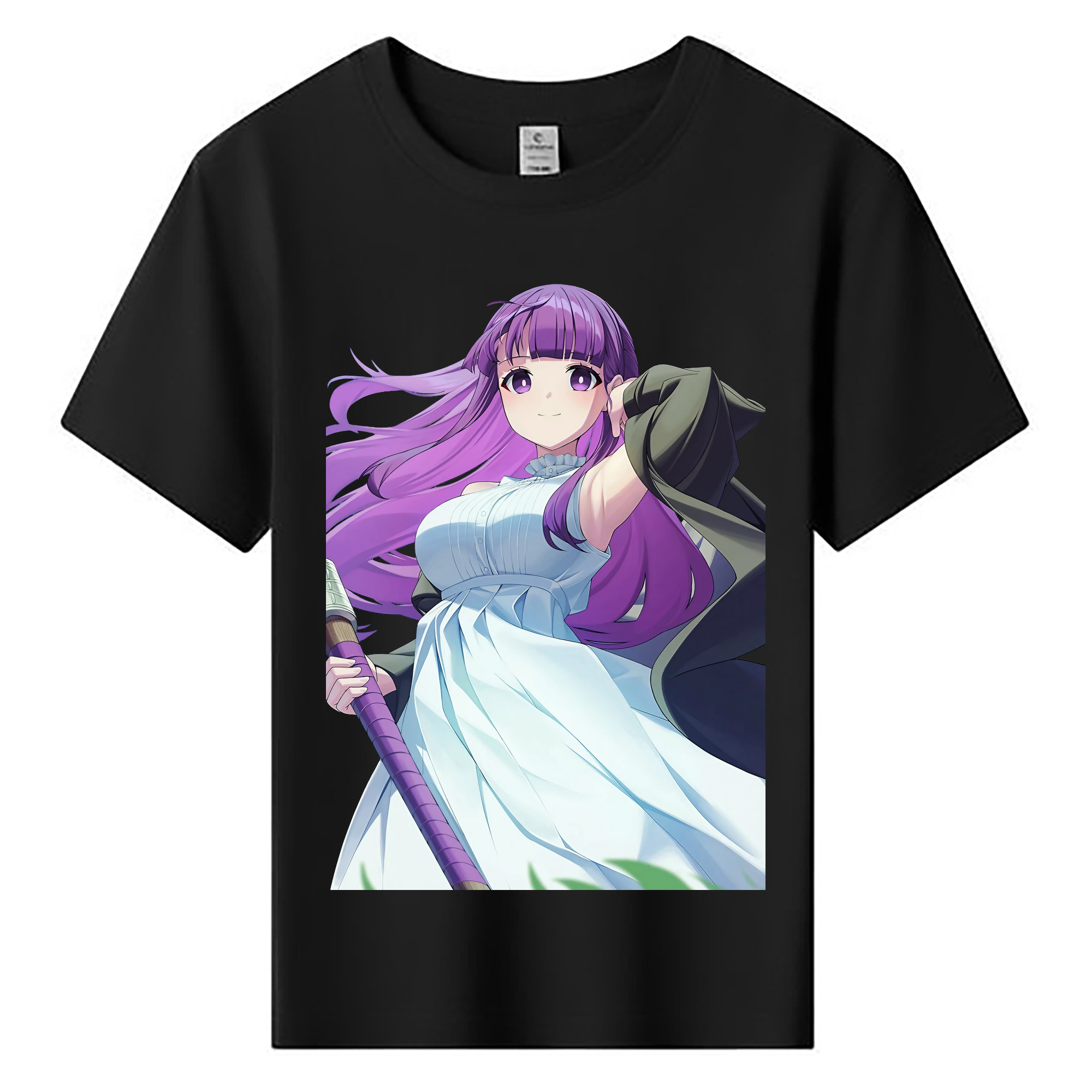 （画像用） 葬送のフリーレン Frieren 綿100％キッズTシャツ（フロントプリント）