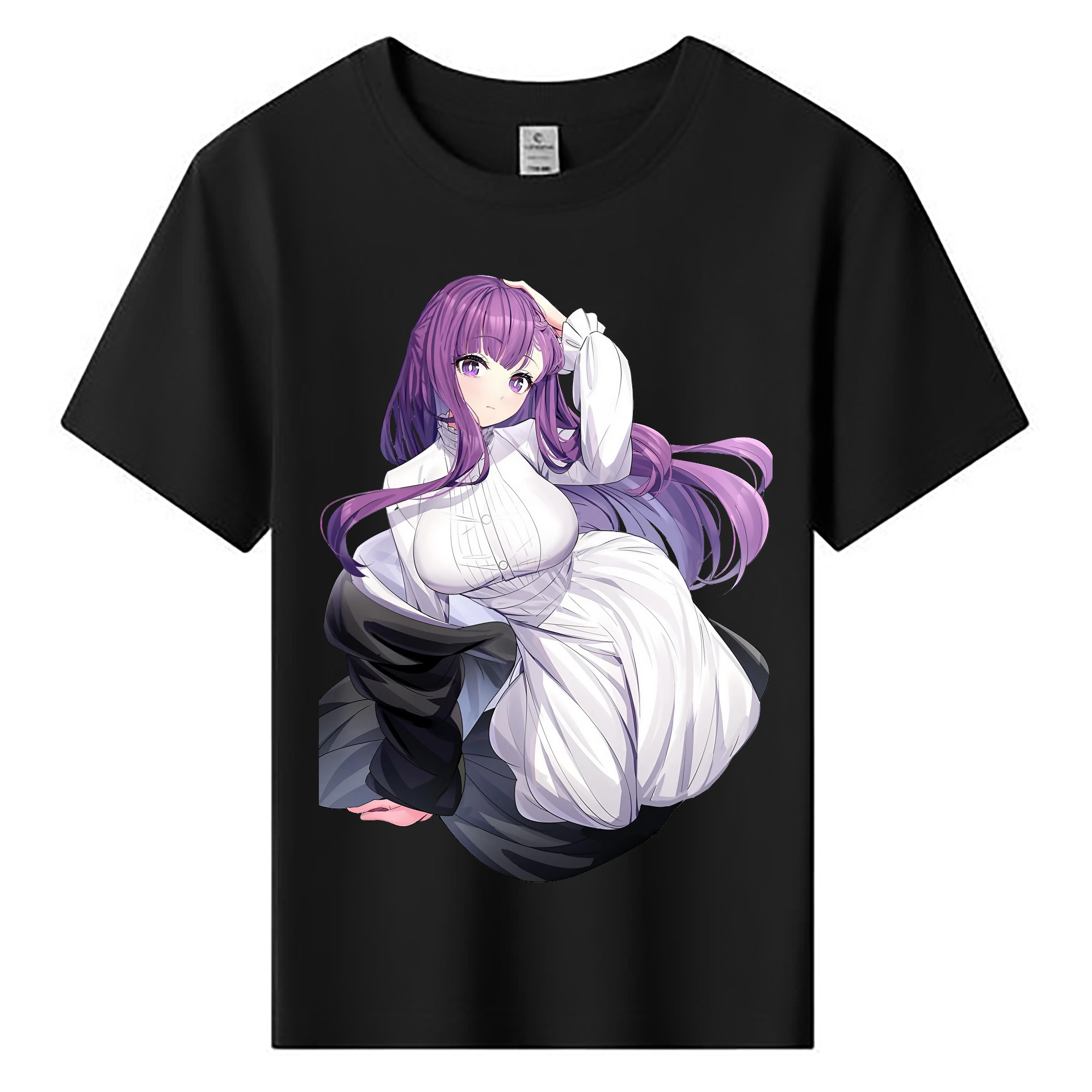 （画像用） 葬送のフリーレン Frieren 綿100％キッズTシャツ（フロントプリント）