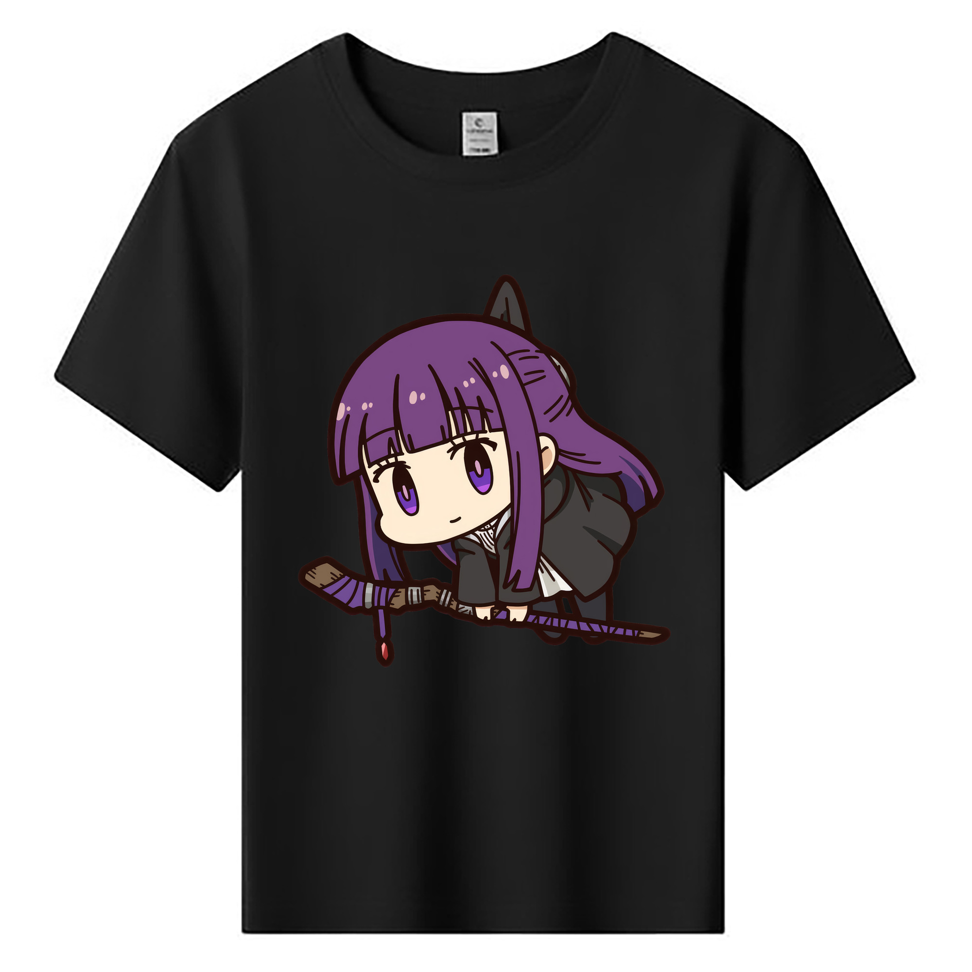 （画像用） 葬送のフリーレン Frieren 綿100％キッズTシャツ（フロントプリント）