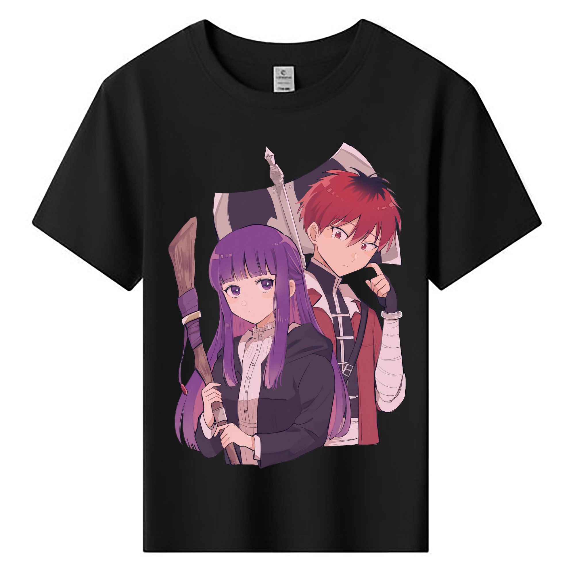 （画像用） 葬送のフリーレン Frieren 綿100％キッズTシャツ（フロントプリント）