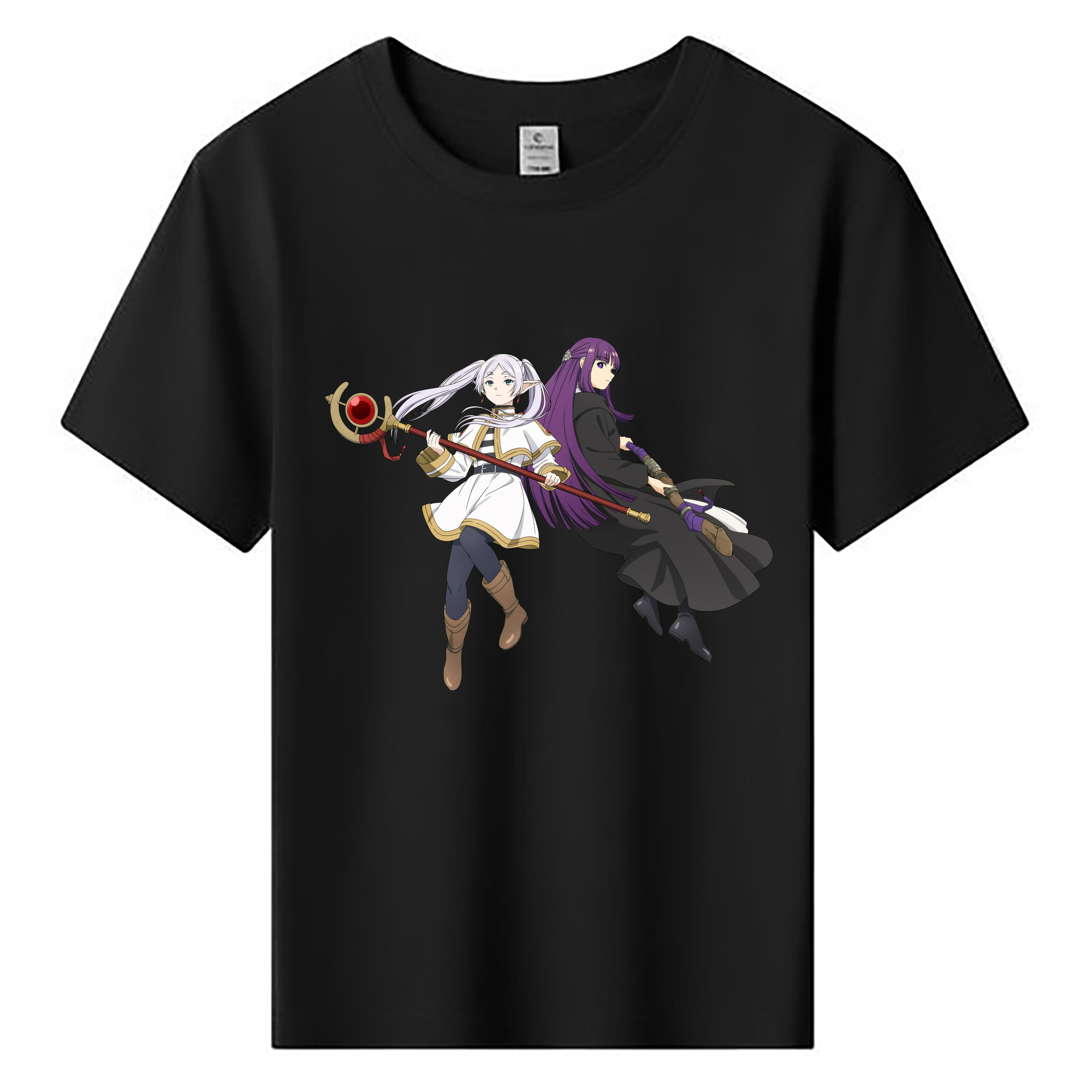 （画像用） 葬送のフリーレン Frieren 綿100％キッズTシャツ（フロントプリント）