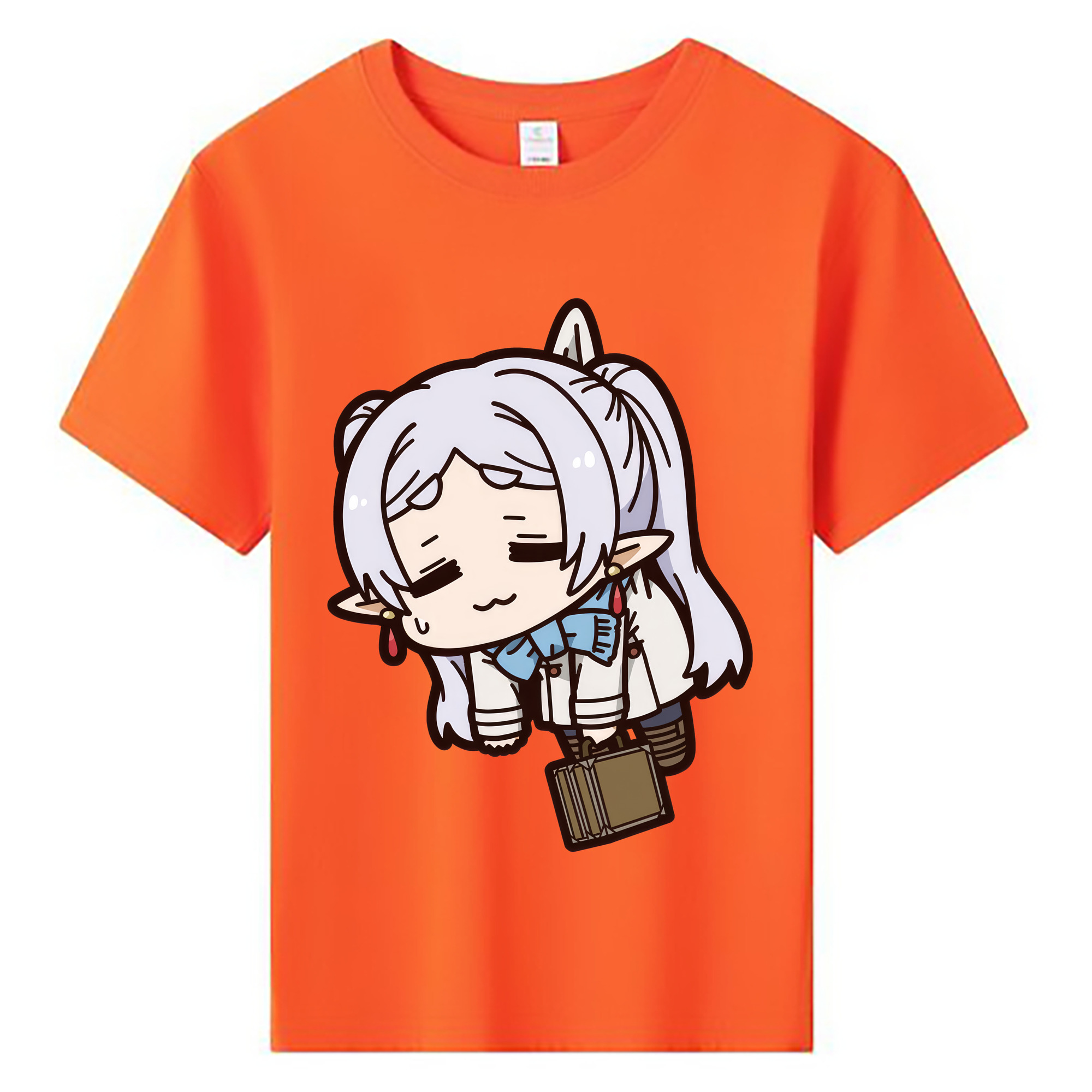 （画像用） 葬送のフリーレン Frieren 綿100％キッズTシャツ（フロントプリント）