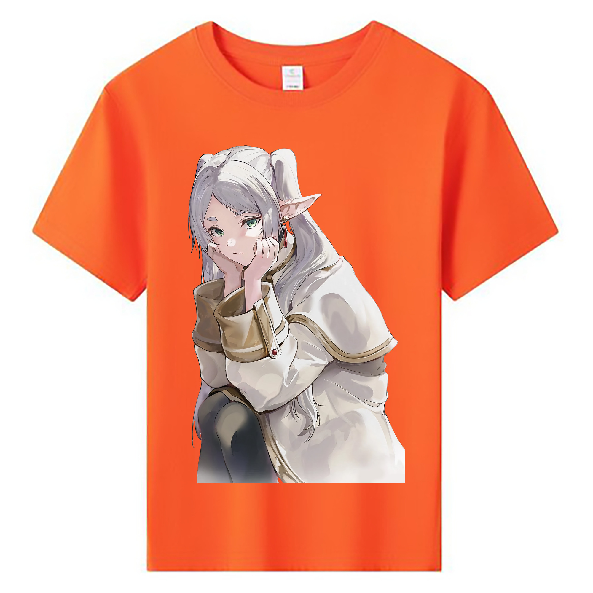 （画像用） 葬送のフリーレン Frieren 綿100％キッズTシャツ（フロントプリント）