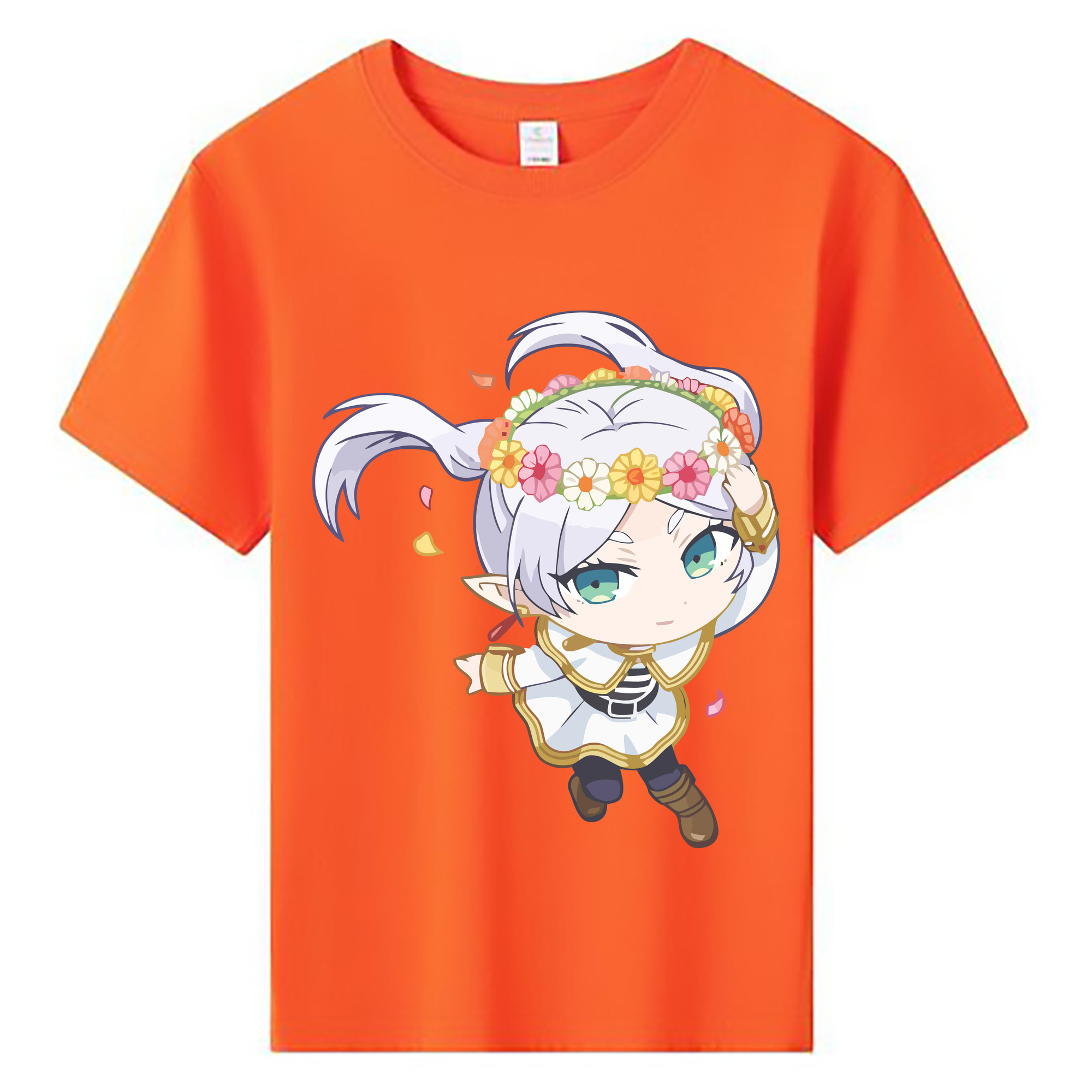 （画像用） 葬送のフリーレン Frieren 綿100％キッズTシャツ（フロントプリント）