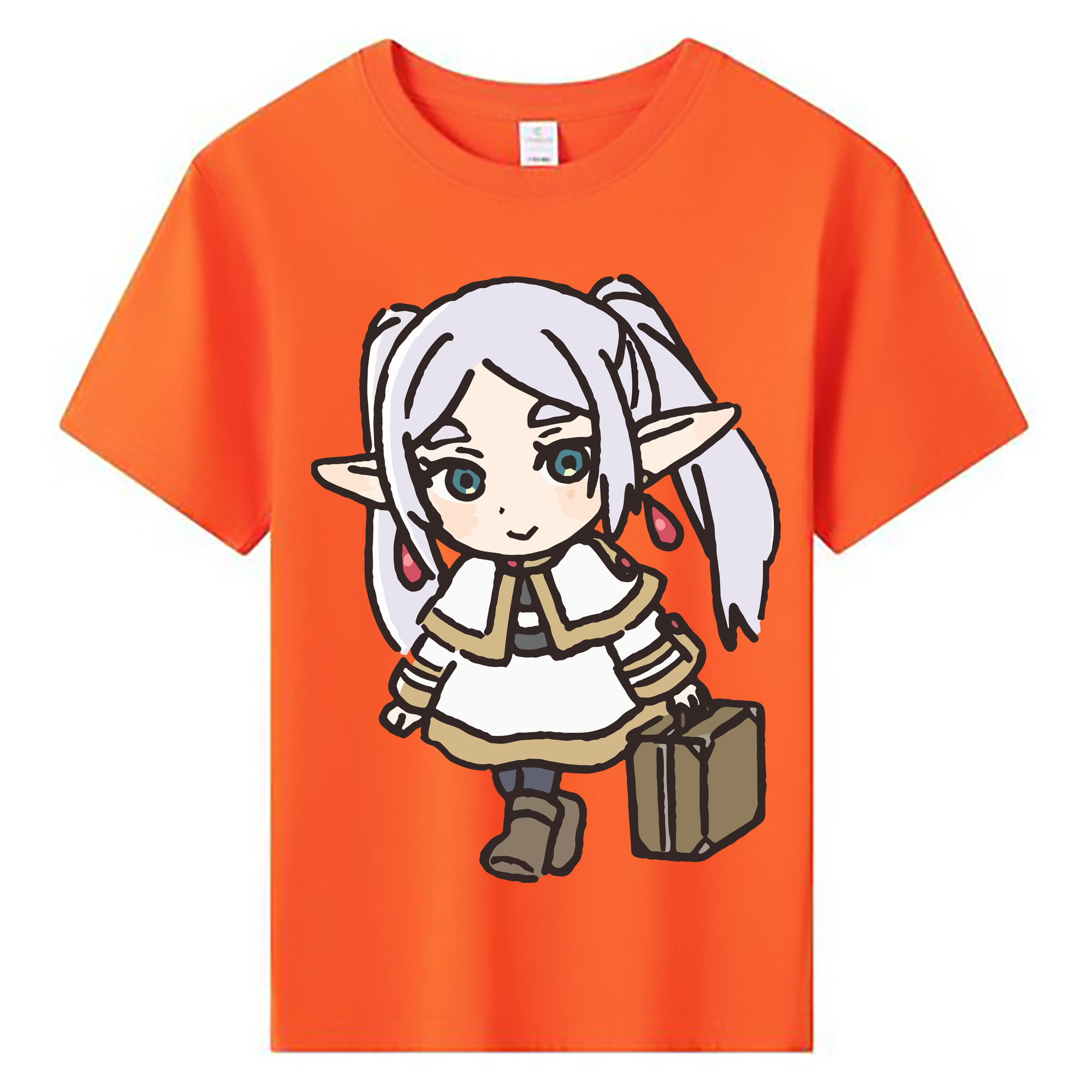（画像用） 葬送のフリーレン Frieren 綿100％キッズTシャツ（フロントプリント）