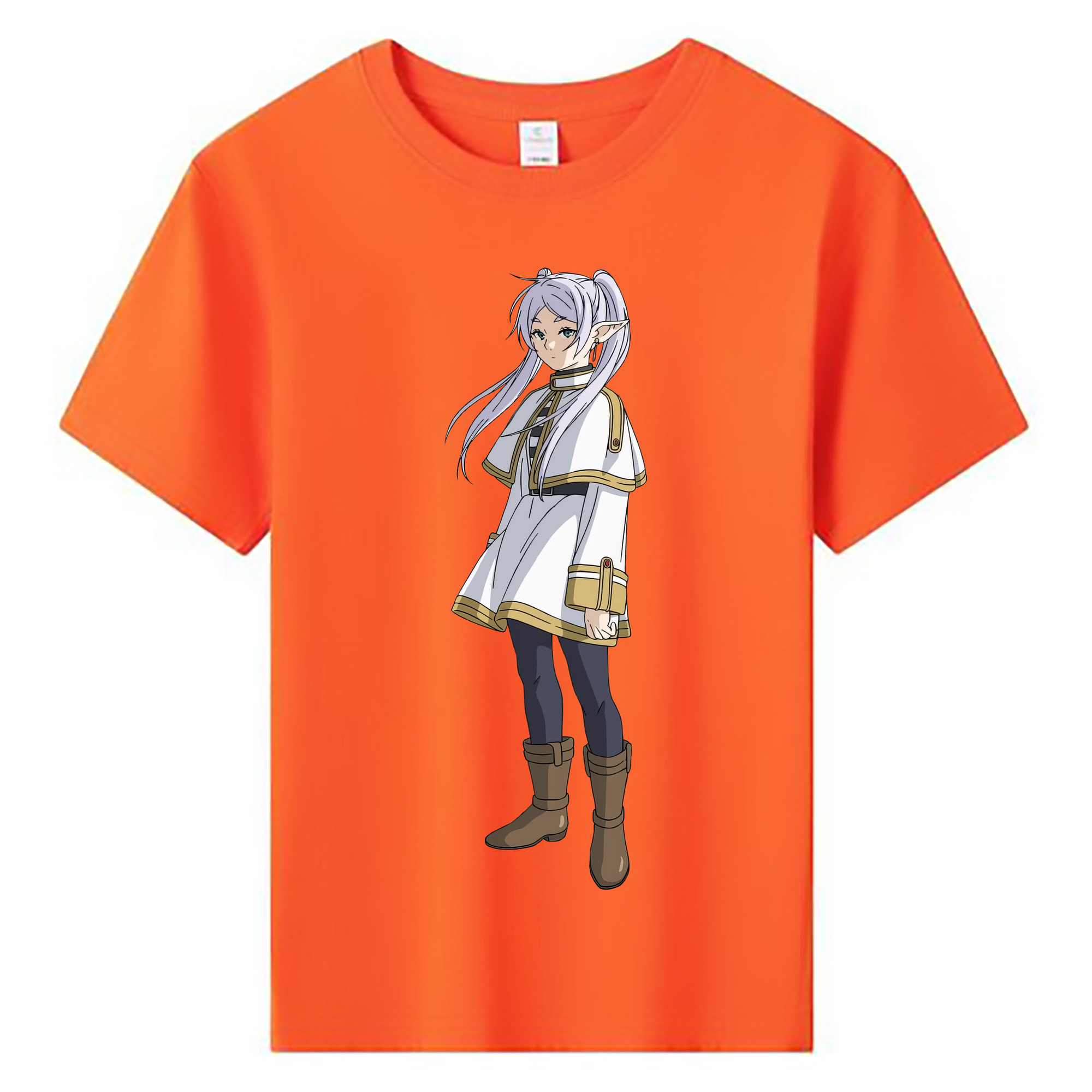 （画像用） 葬送のフリーレン Frieren 綿100％キッズTシャツ（フロントプリント）