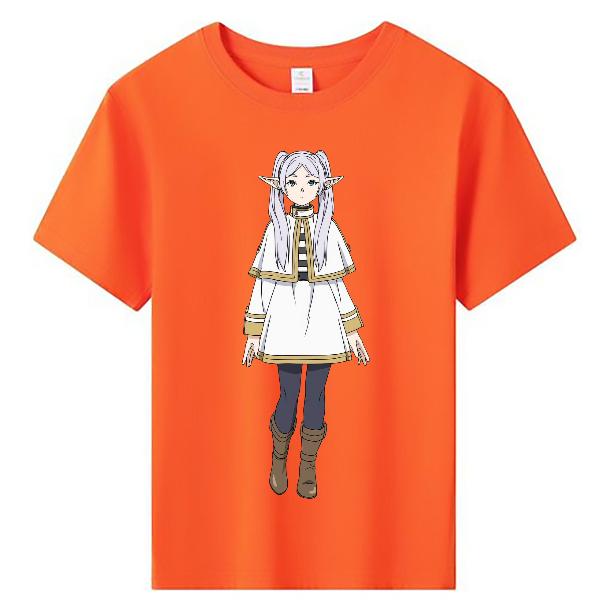 （画像用） 葬送のフリーレン Frieren 綿100％キッズTシャツ（フロントプリント）