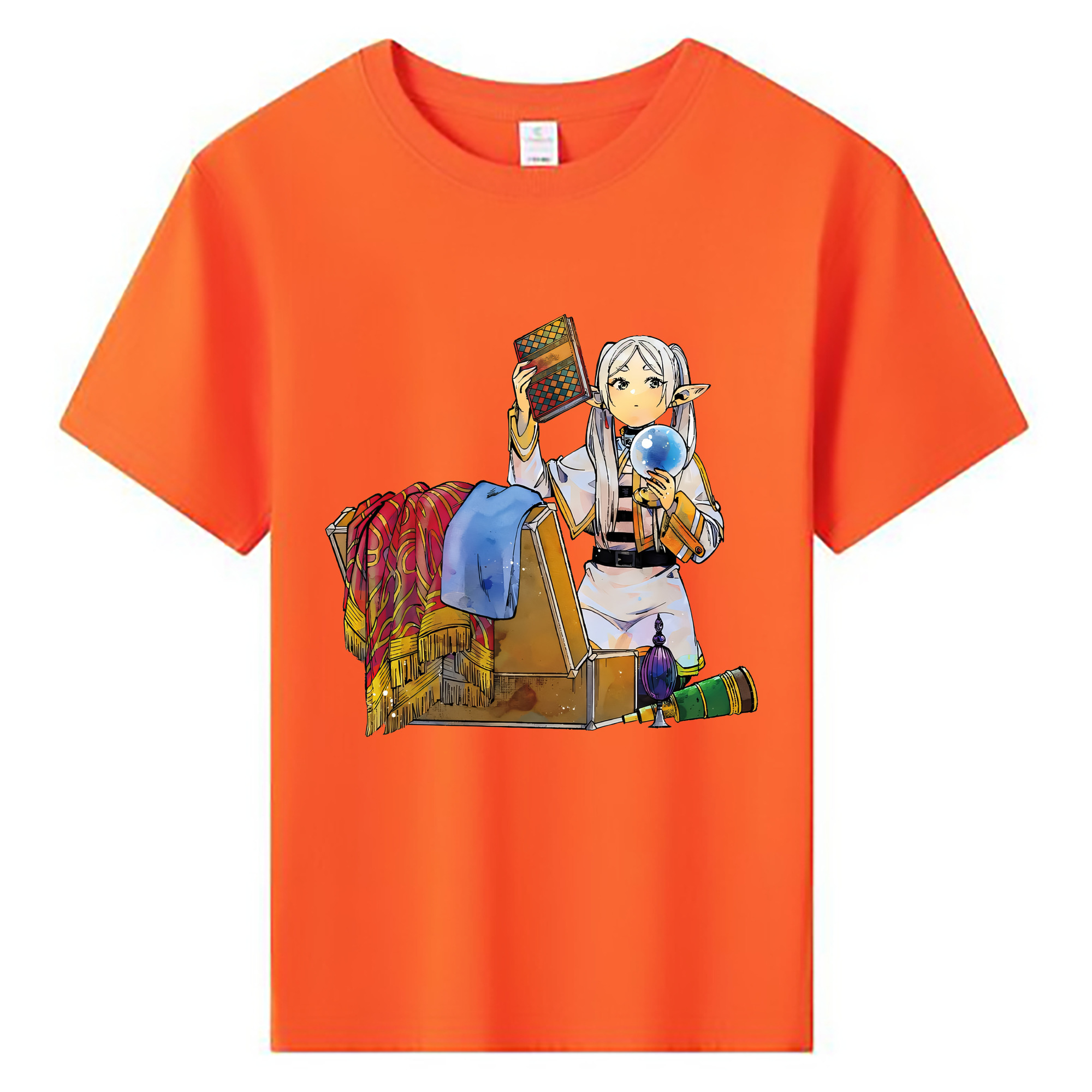 （画像用） 葬送のフリーレン Frieren 綿100％キッズTシャツ（フロントプリント）