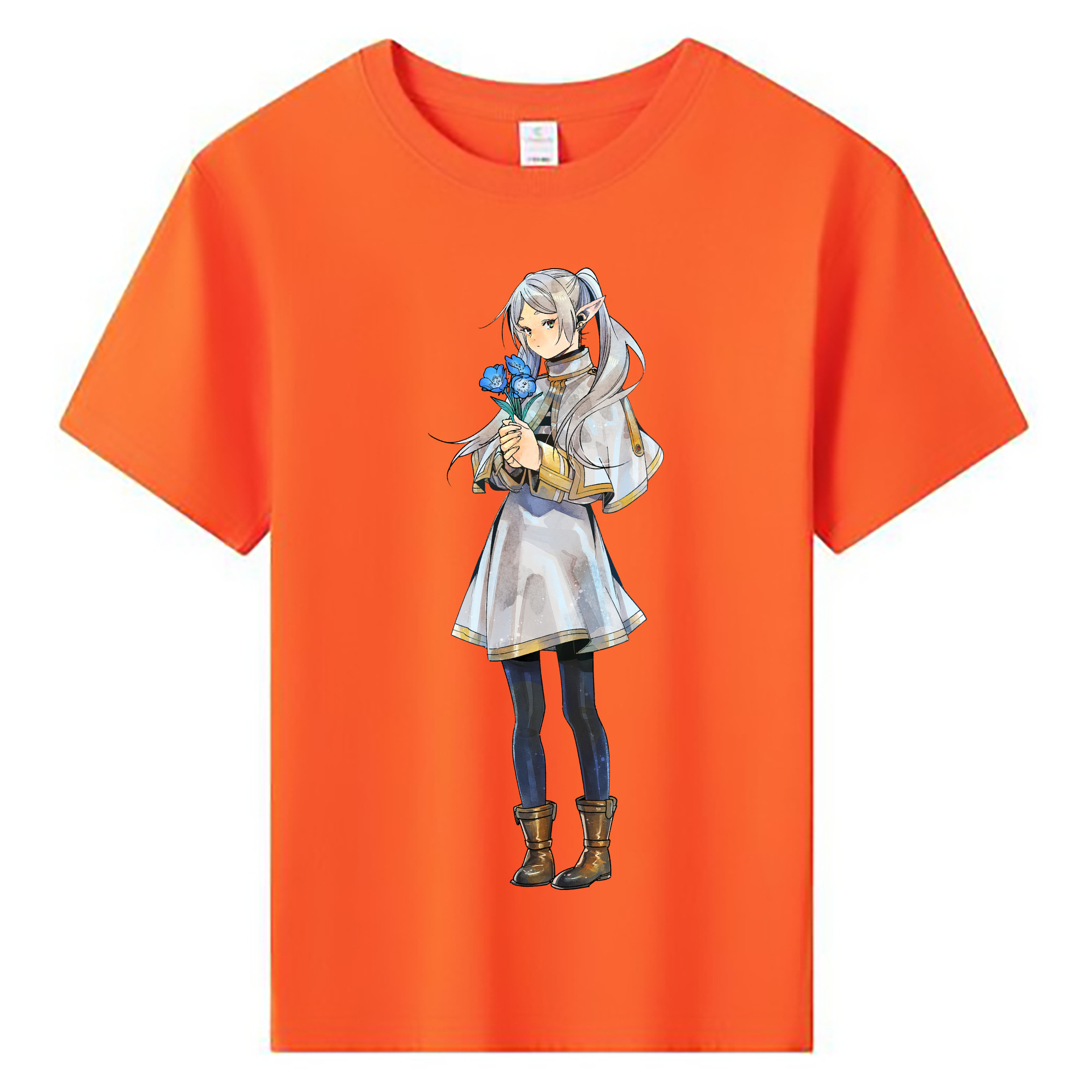 （画像用） 葬送のフリーレン Frieren 綿100％キッズTシャツ（フロントプリント）