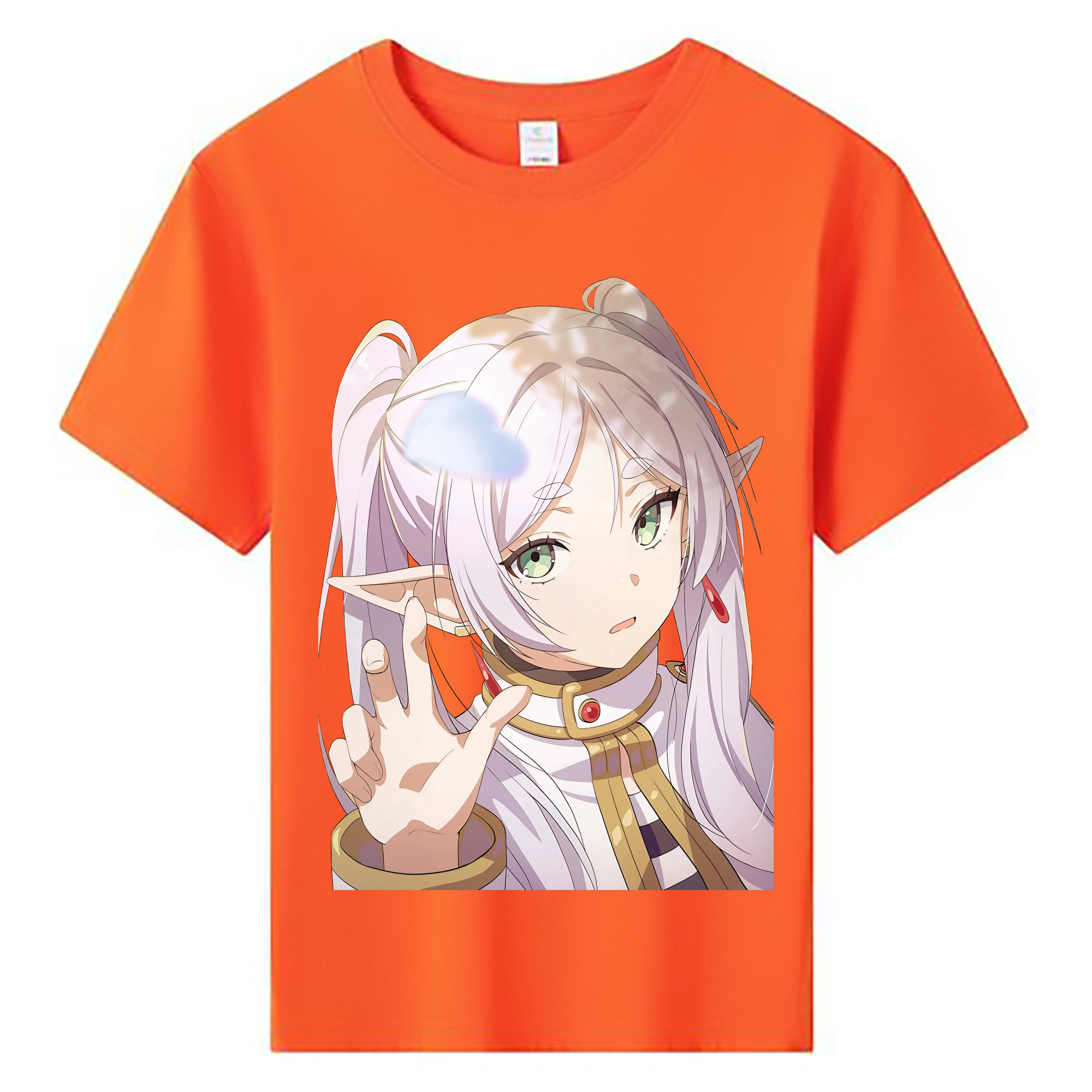 （画像用） 葬送のフリーレン Frieren 綿100％キッズTシャツ（フロントプリント）