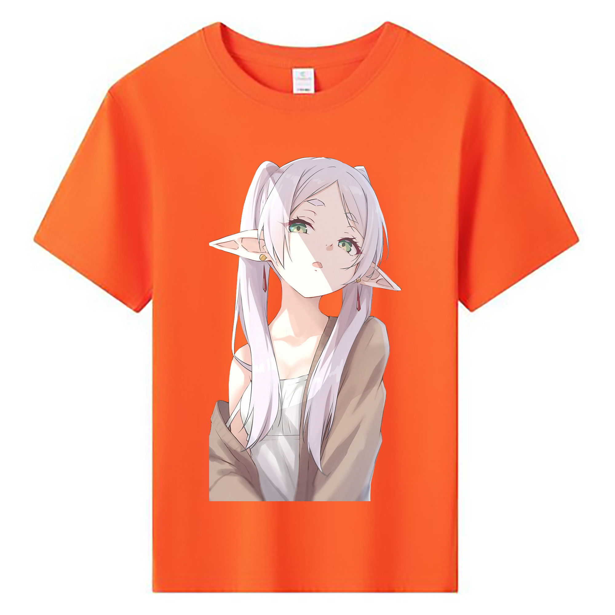 （画像用） 葬送のフリーレン Frieren 綿100％キッズTシャツ（フロントプリント）