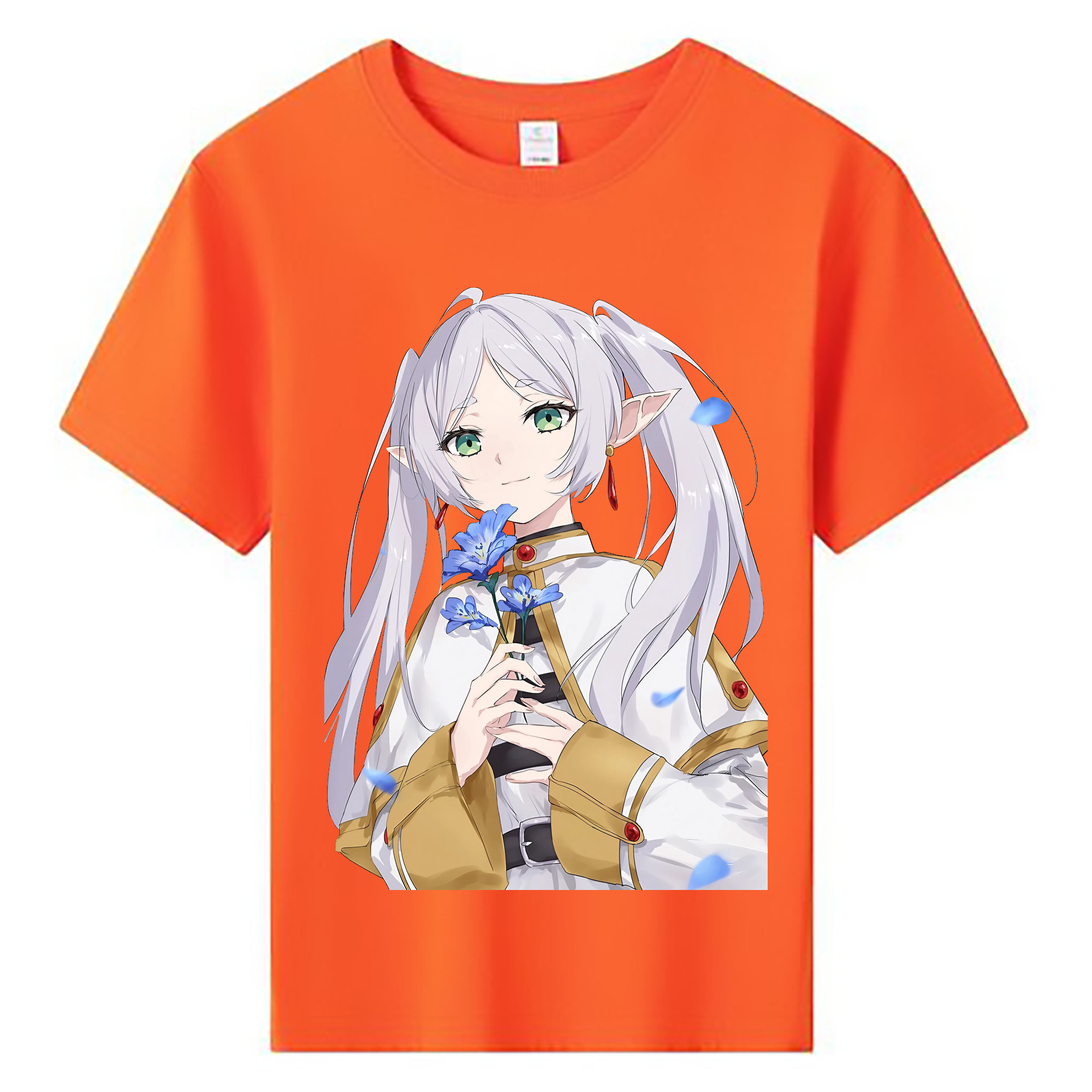 （画像用） 葬送のフリーレン Frieren 綿100％キッズTシャツ（フロントプリント）