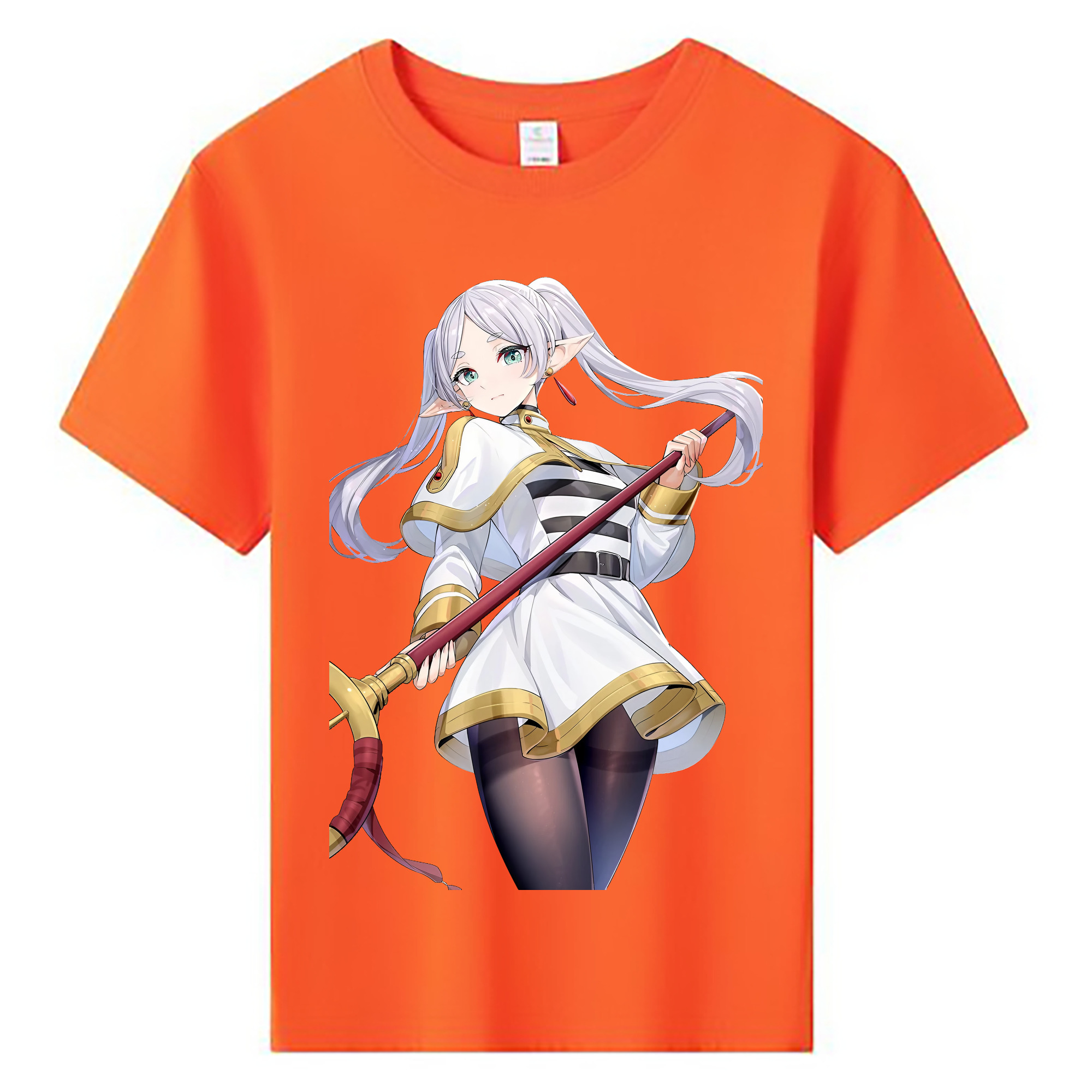 （画像用） 葬送のフリーレン Frieren 綿100％キッズTシャツ（フロントプリント）