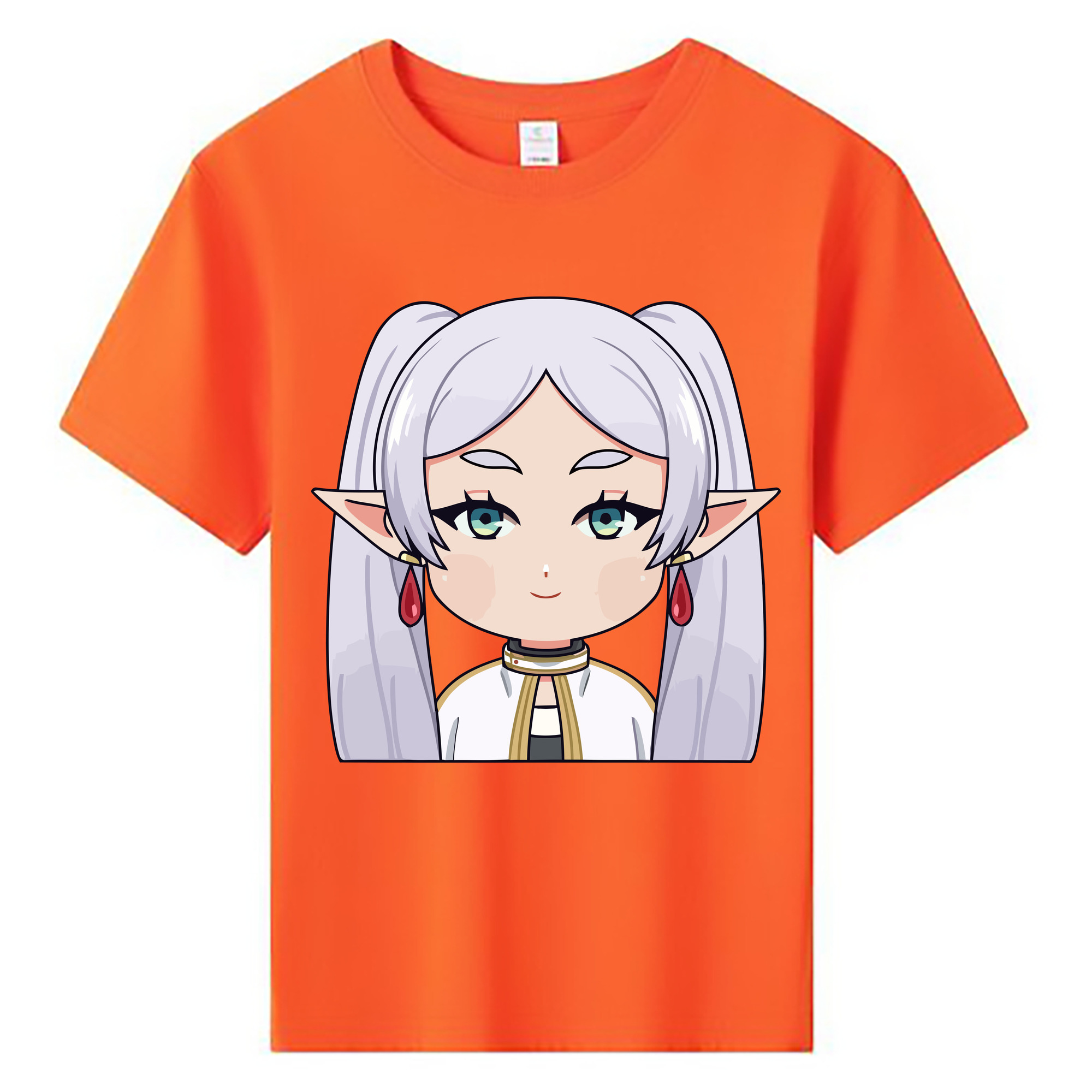 （画像用） 葬送のフリーレン Frieren 綿100％キッズTシャツ（フロントプリント）