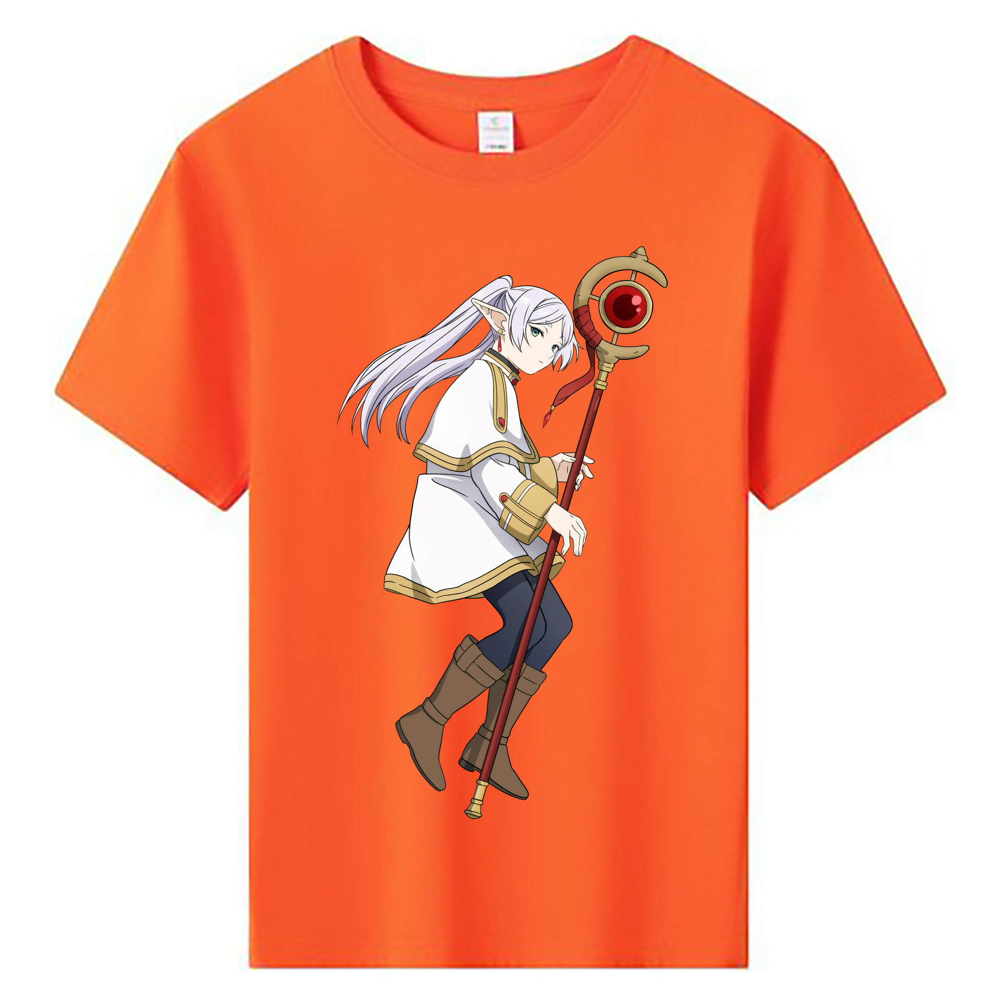 （画像用） 葬送のフリーレン Frieren 綿100％キッズTシャツ（フロントプリント）