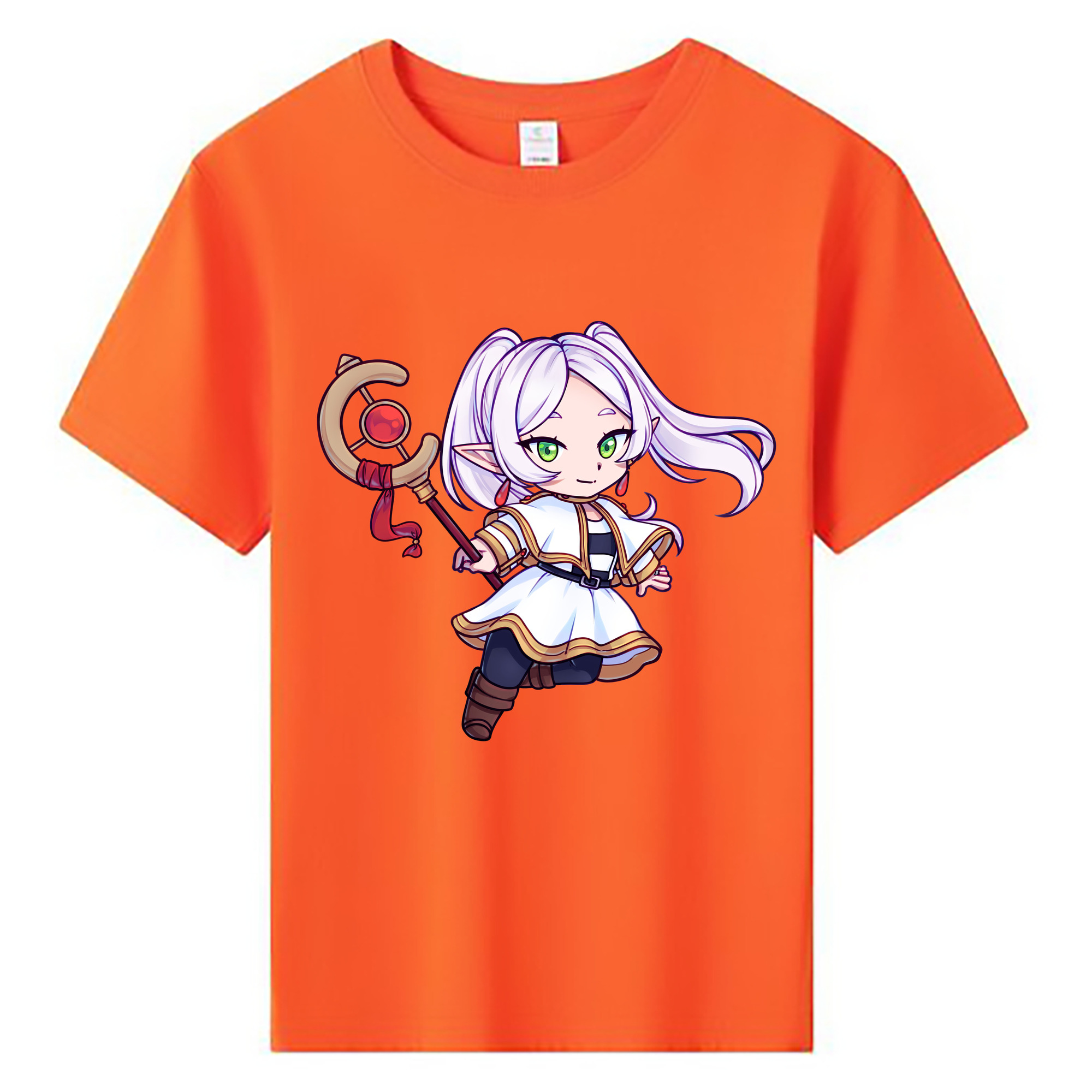 （画像用） 葬送のフリーレン Frieren 綿100％キッズTシャツ（フロントプリント）