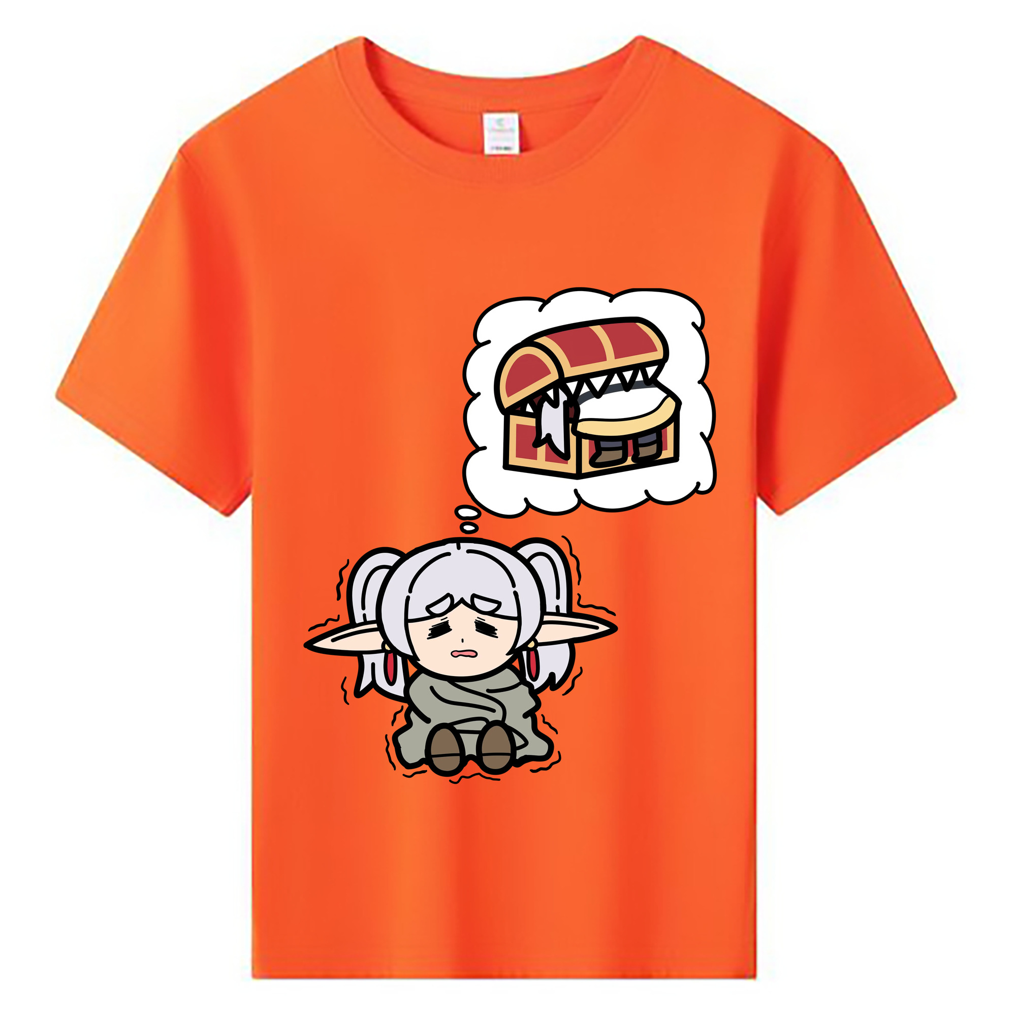 （画像用） 葬送のフリーレン Frieren 綿100％キッズTシャツ（フロントプリント）