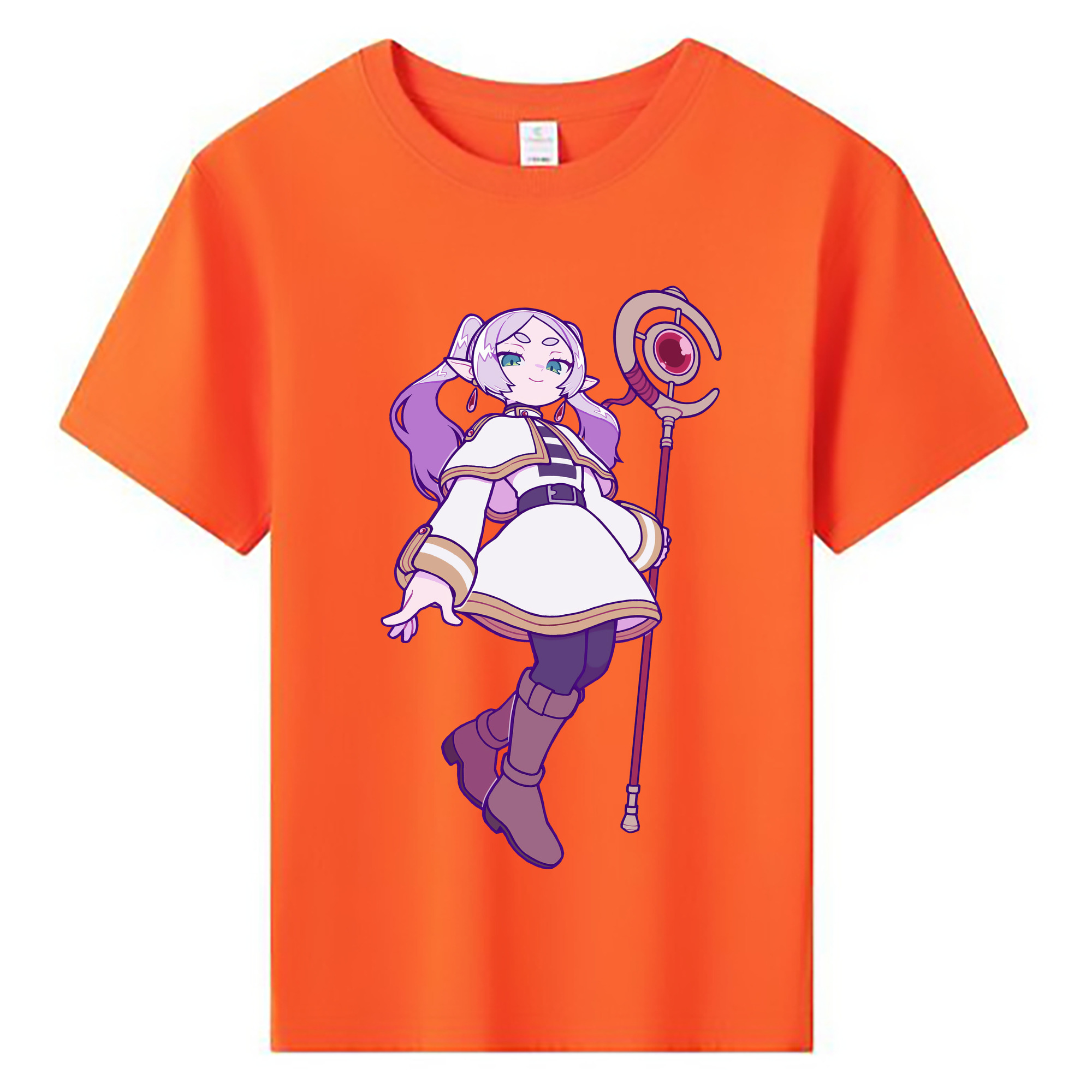 （画像用） 葬送のフリーレン Frieren 綿100％キッズTシャツ（フロントプリント）
