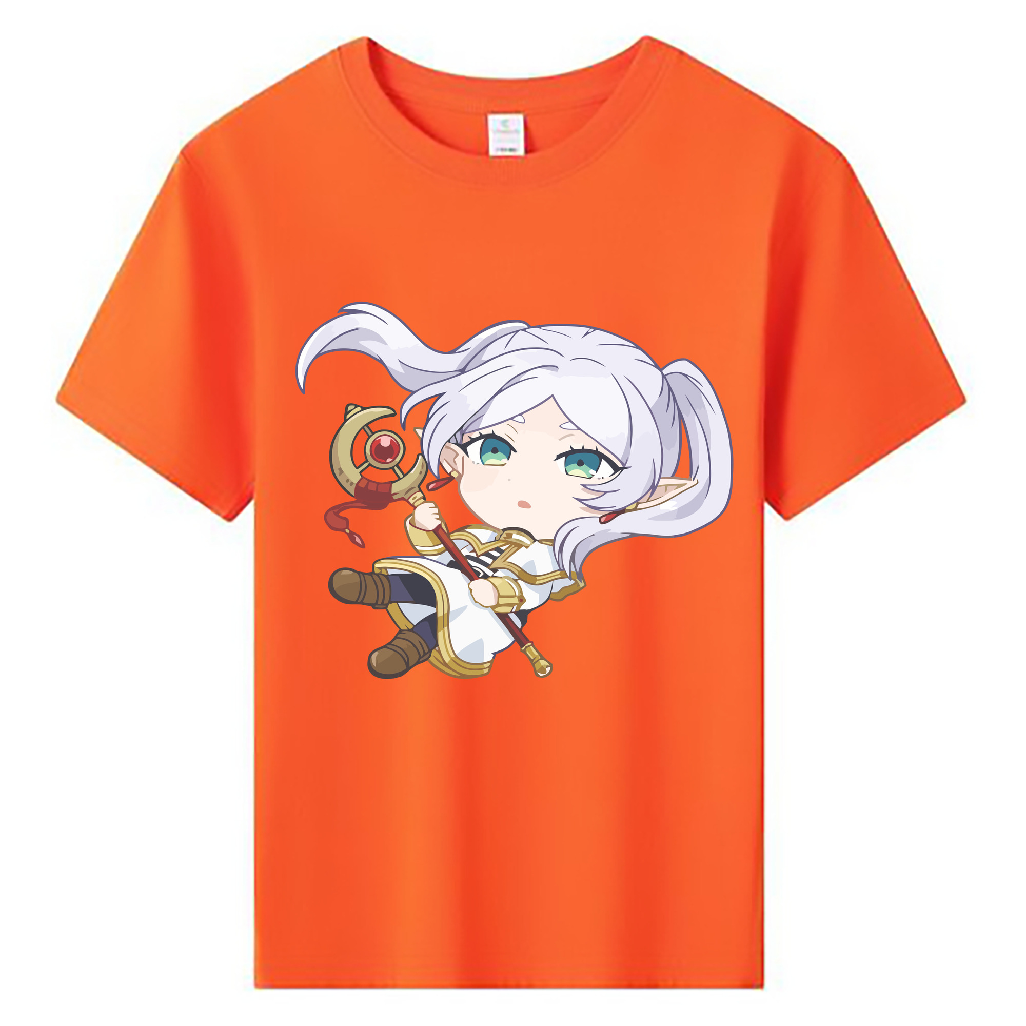 （画像用） 葬送のフリーレン Frieren 綿100％キッズTシャツ（フロントプリント）