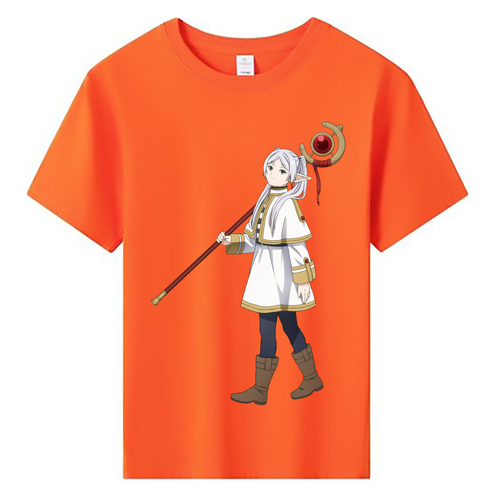 （画像用） 葬送のフリーレン Frieren 綿100％キッズTシャツ（フロントプリント）