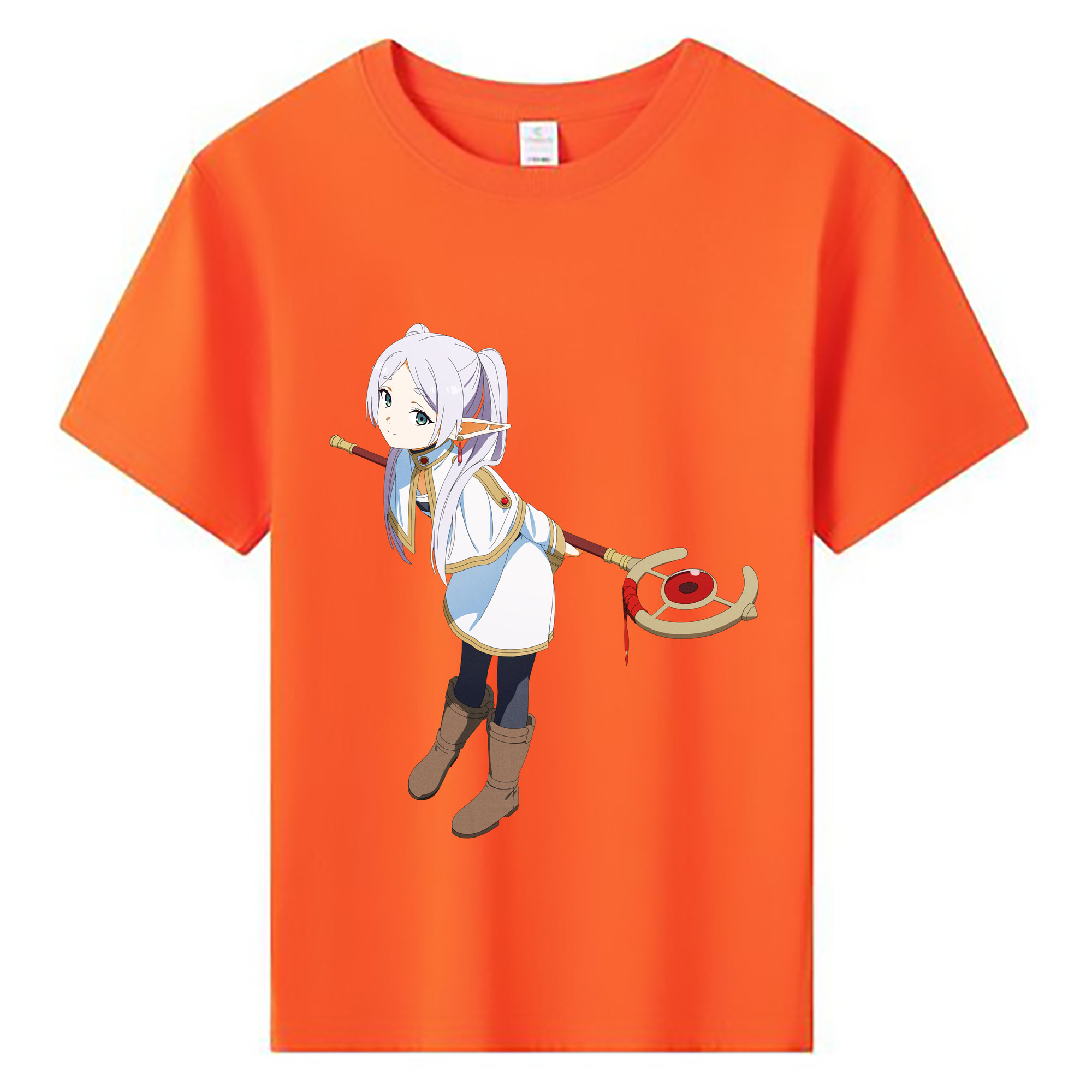 （画像用） 葬送のフリーレン Frieren 綿100％キッズTシャツ（フロントプリント）