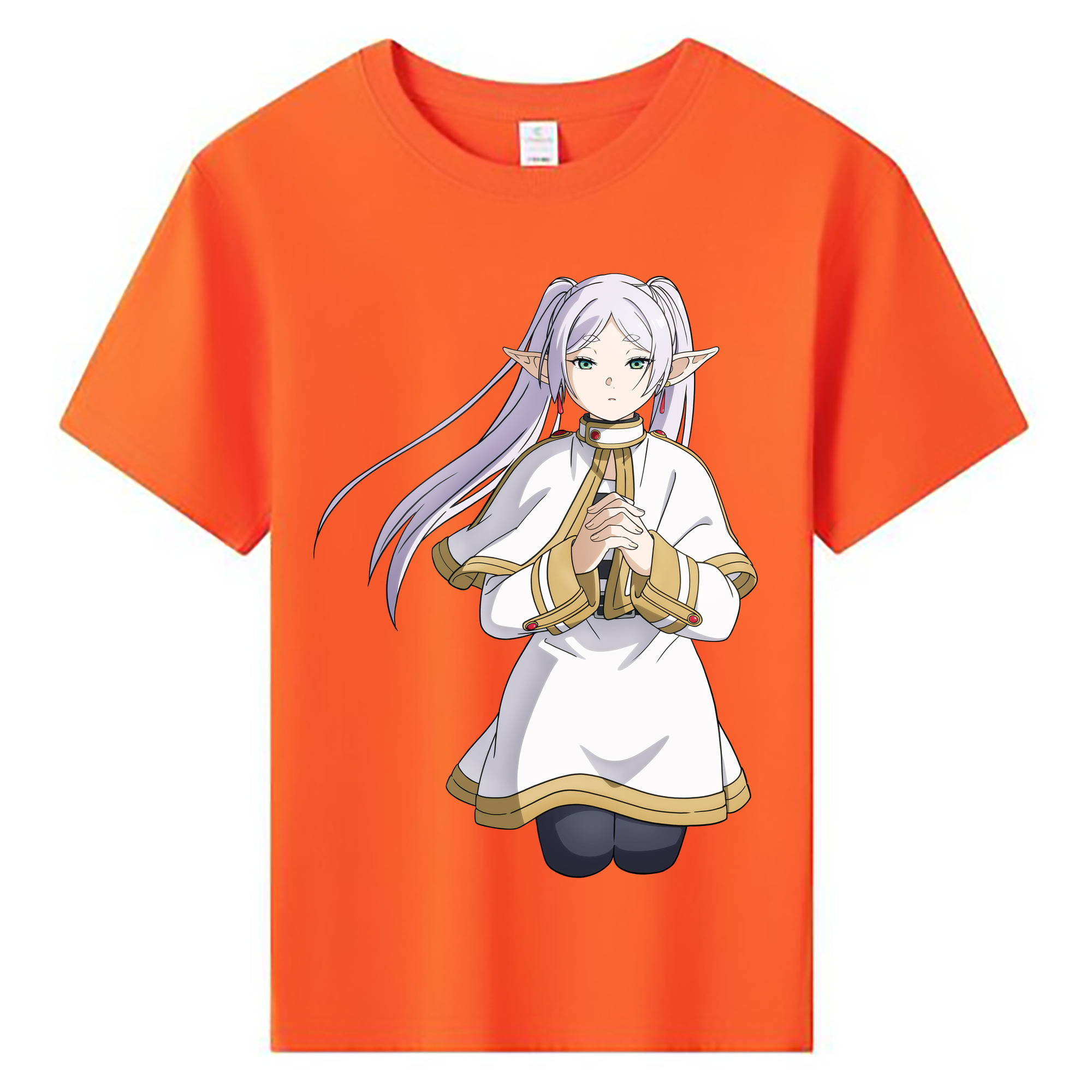 （画像用） 葬送のフリーレン Frieren 綿100％キッズTシャツ（フロントプリント）