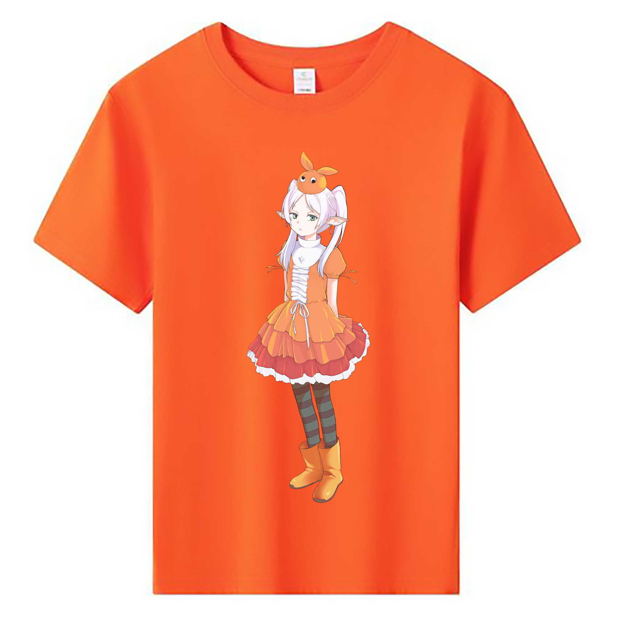 （画像用） 葬送のフリーレン Frieren 綿100％キッズTシャツ（フロントプリント）