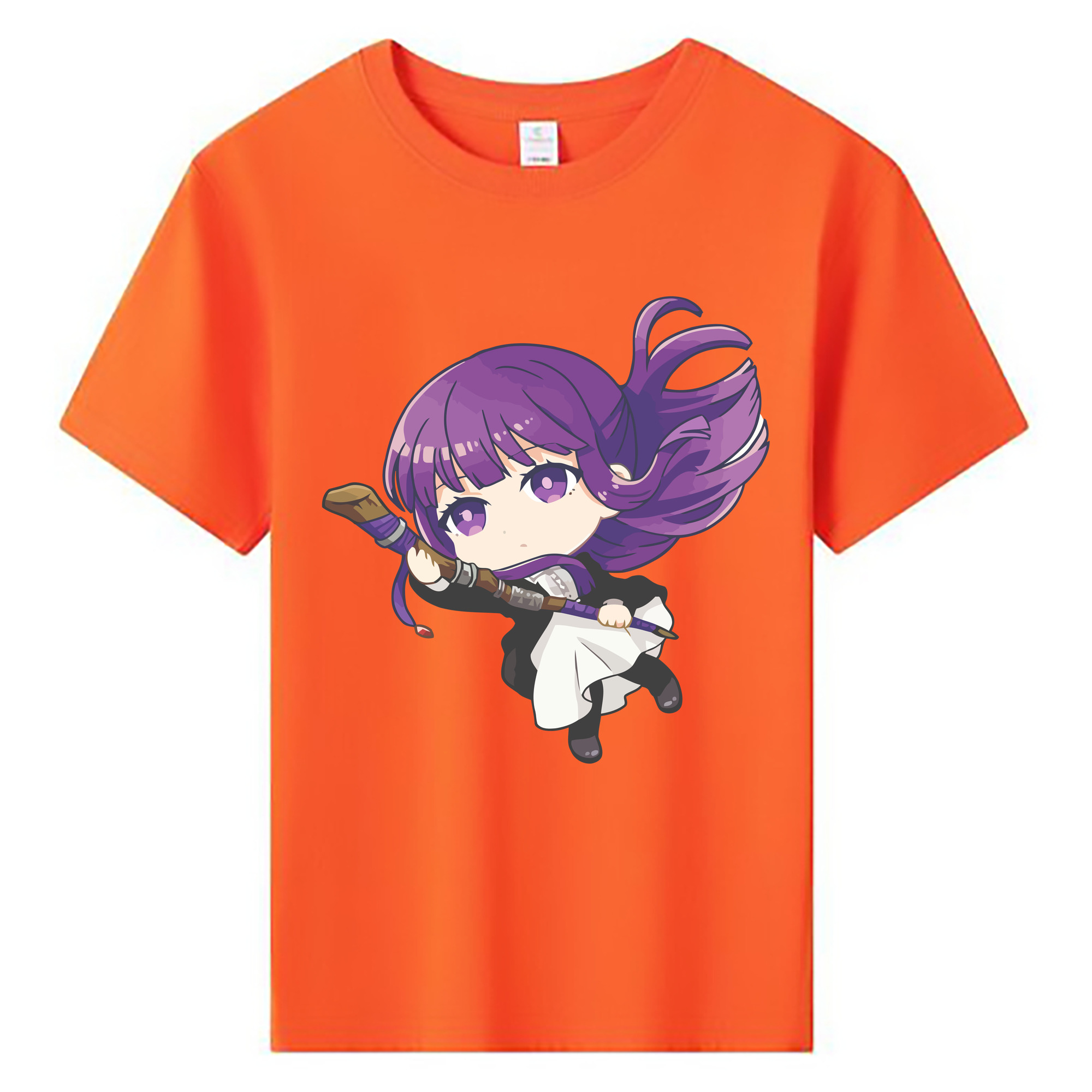 （画像用） 葬送のフリーレン Frieren 綿100％キッズTシャツ（フロントプリント）