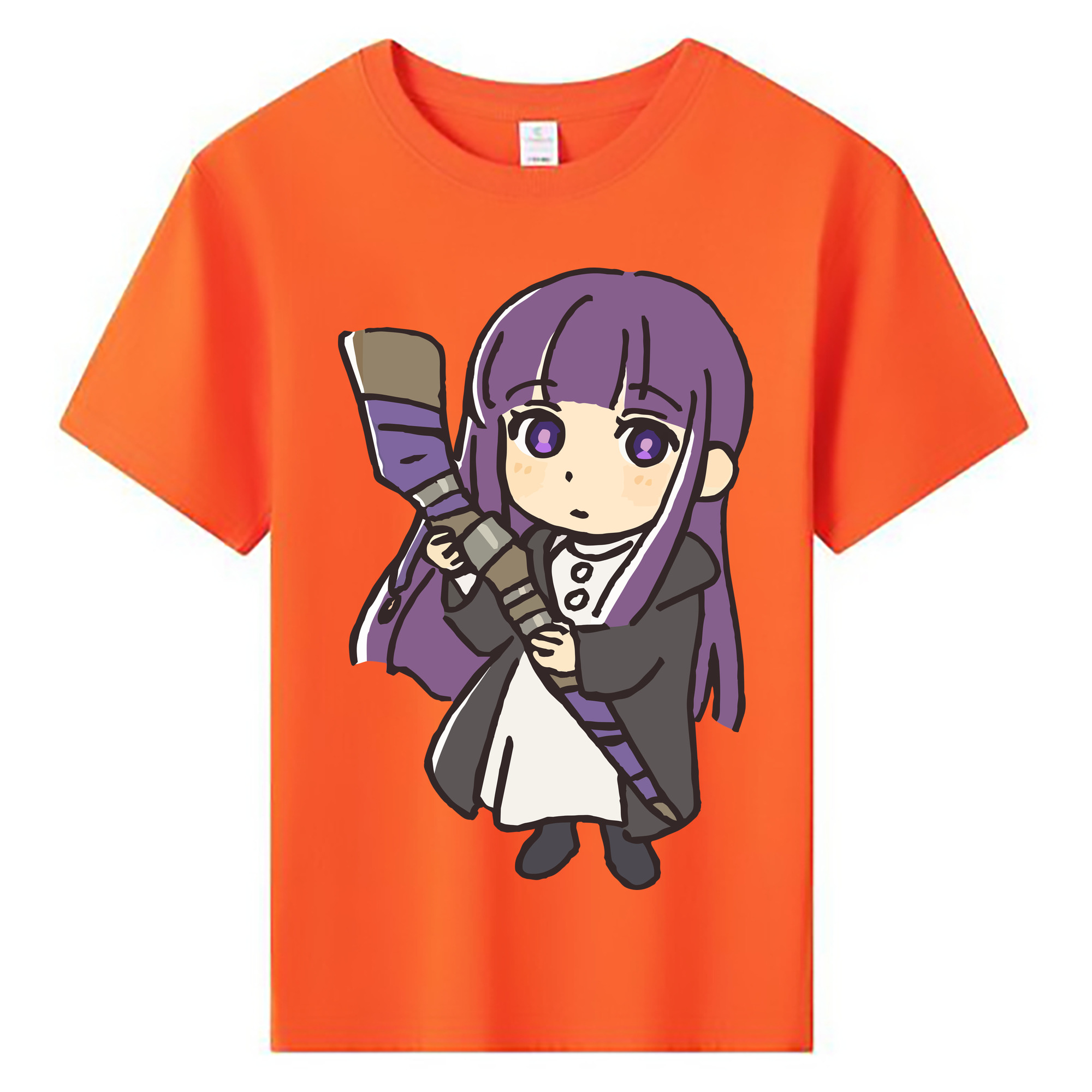 （画像用） 葬送のフリーレン Frieren 綿100％キッズTシャツ（フロントプリント）