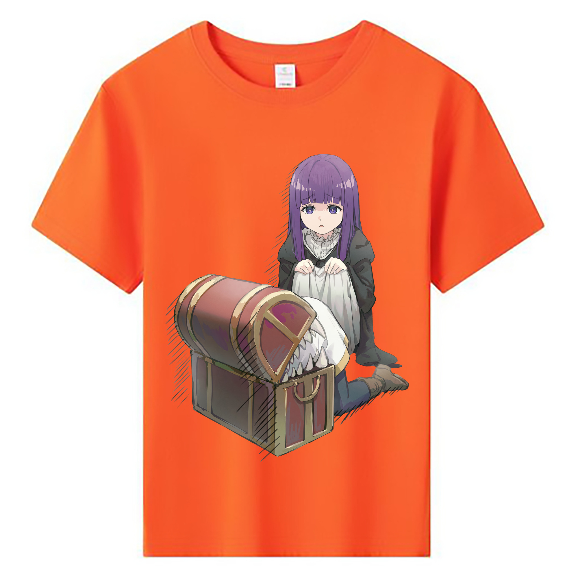 （画像用） 葬送のフリーレン Frieren 綿100％キッズTシャツ（フロントプリント）