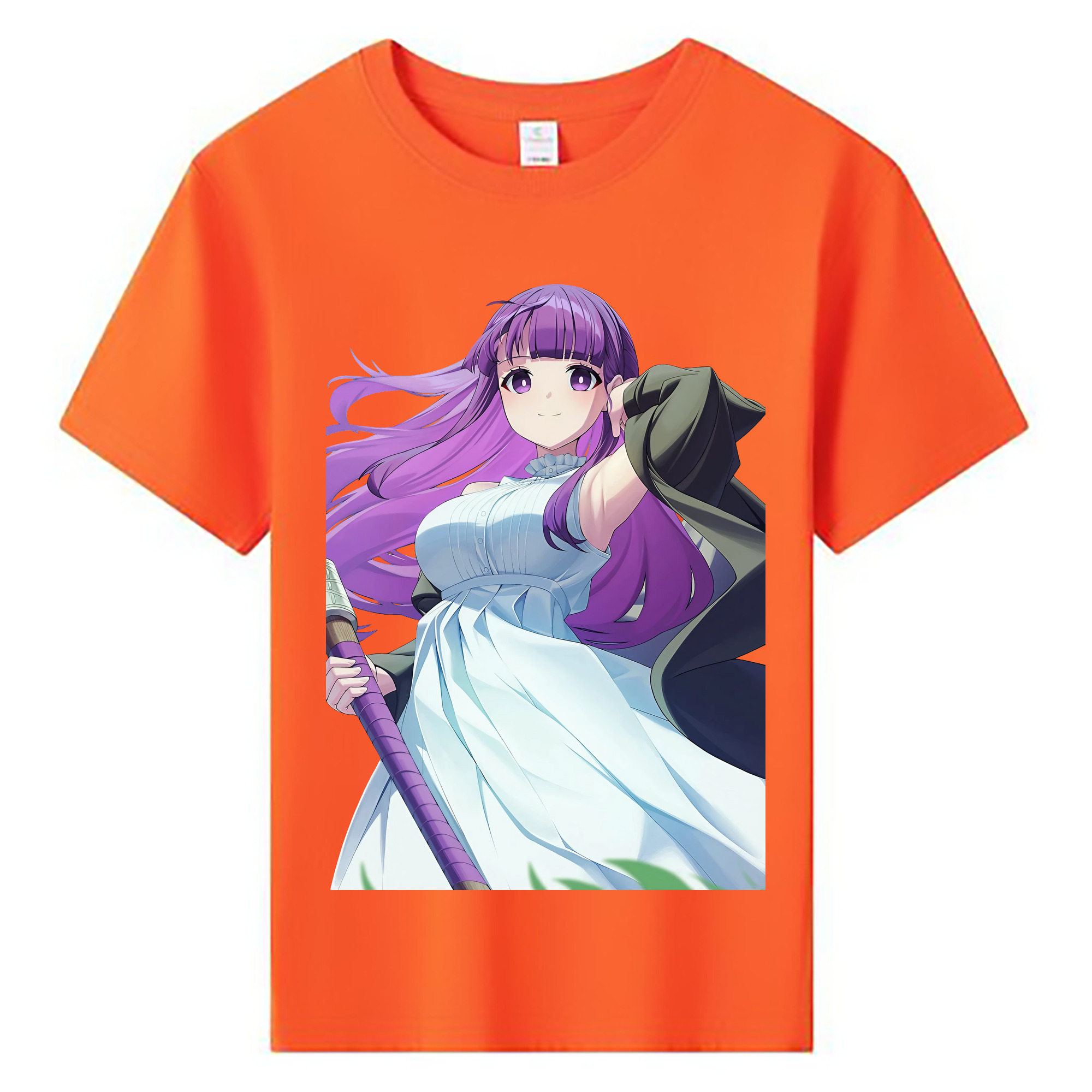 （画像用） 葬送のフリーレン Frieren 綿100％キッズTシャツ（フロントプリント）