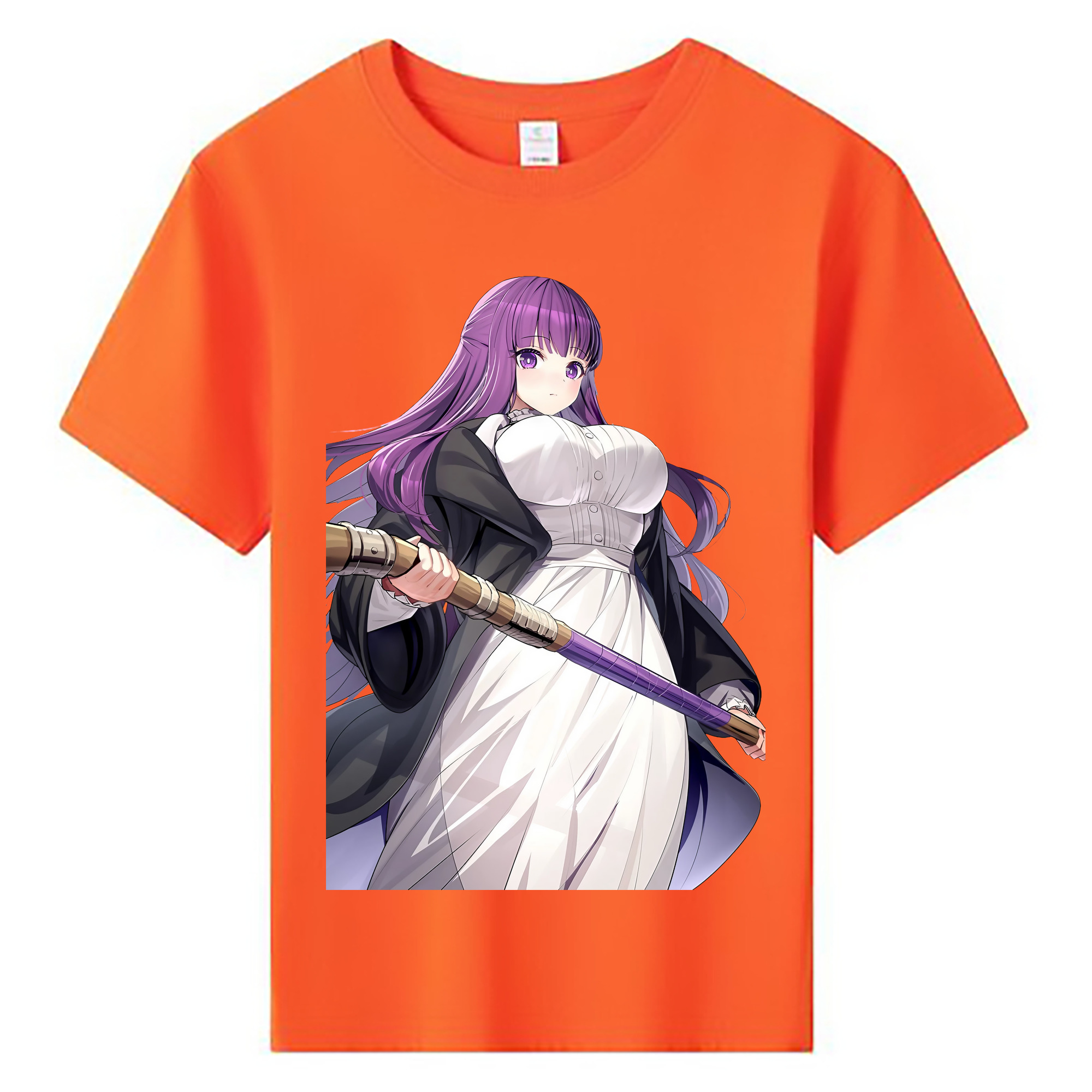 （画像用） 葬送のフリーレン Frieren 綿100％キッズTシャツ（フロントプリント）