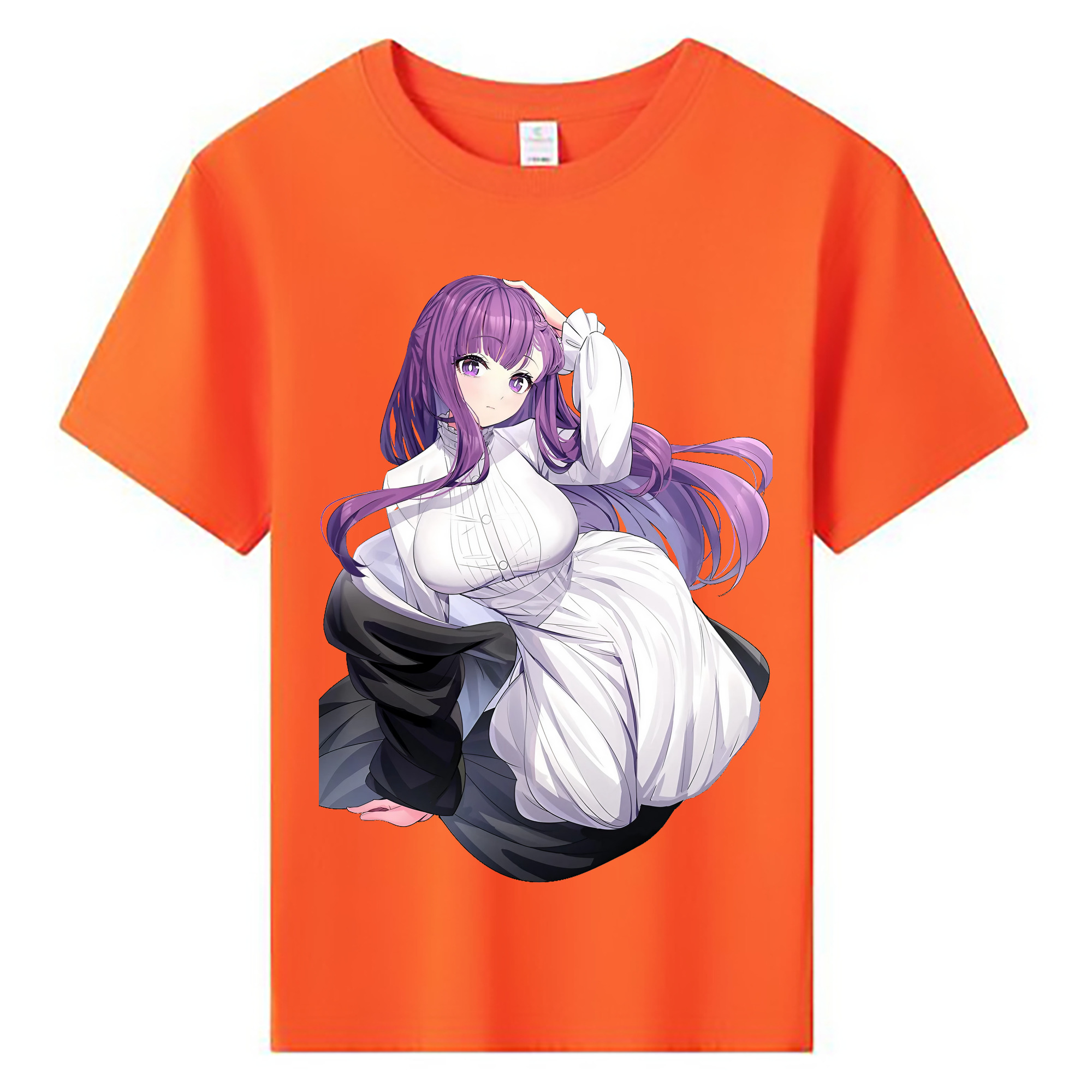 （画像用） 葬送のフリーレン Frieren 綿100％キッズTシャツ（フロントプリント）