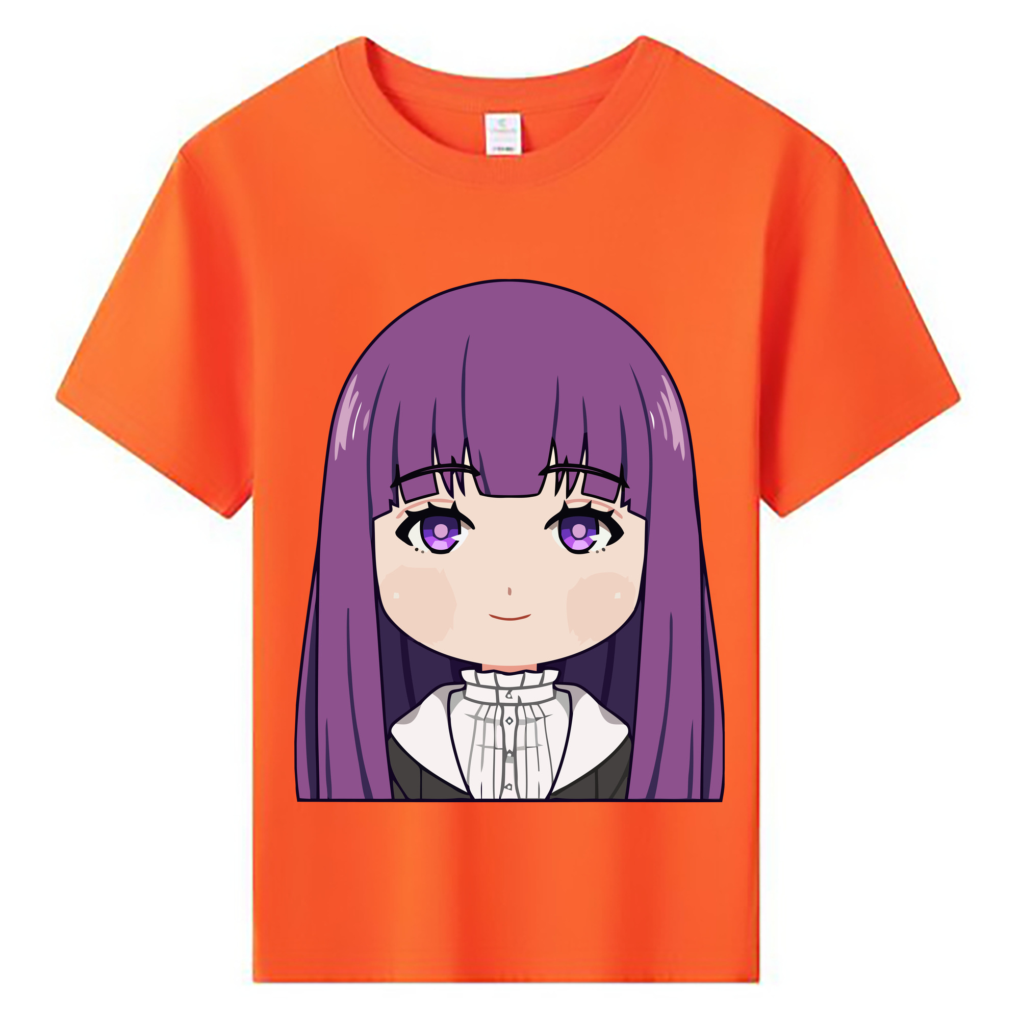 （画像用） 葬送のフリーレン Frieren 綿100％キッズTシャツ（フロントプリント）