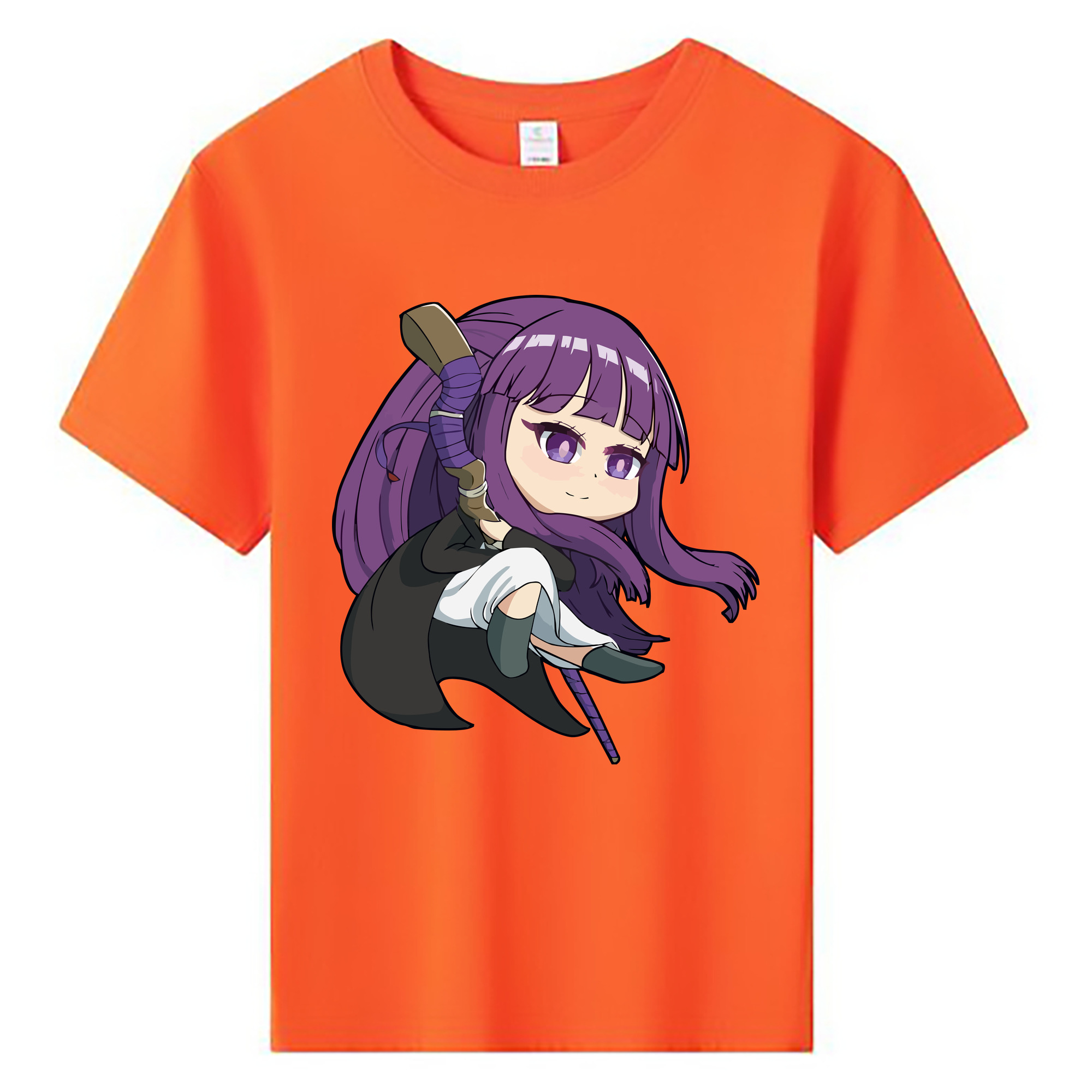 （画像用） 葬送のフリーレン Frieren 綿100％キッズTシャツ（フロントプリント）