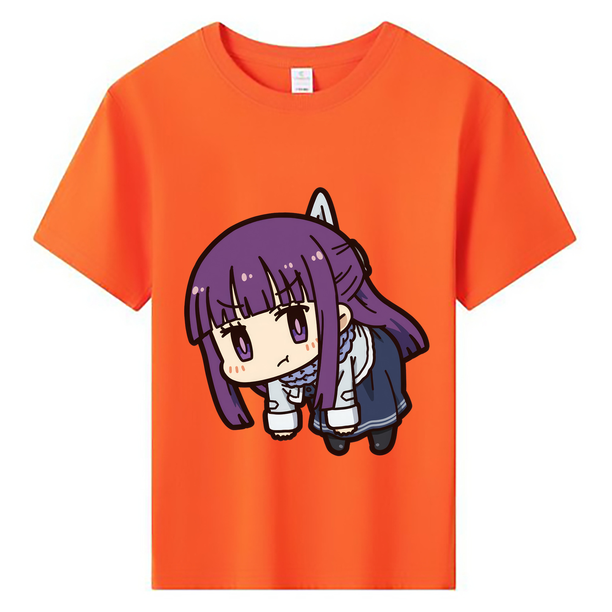 （画像用） 葬送のフリーレン Frieren 綿100％キッズTシャツ（フロントプリント）