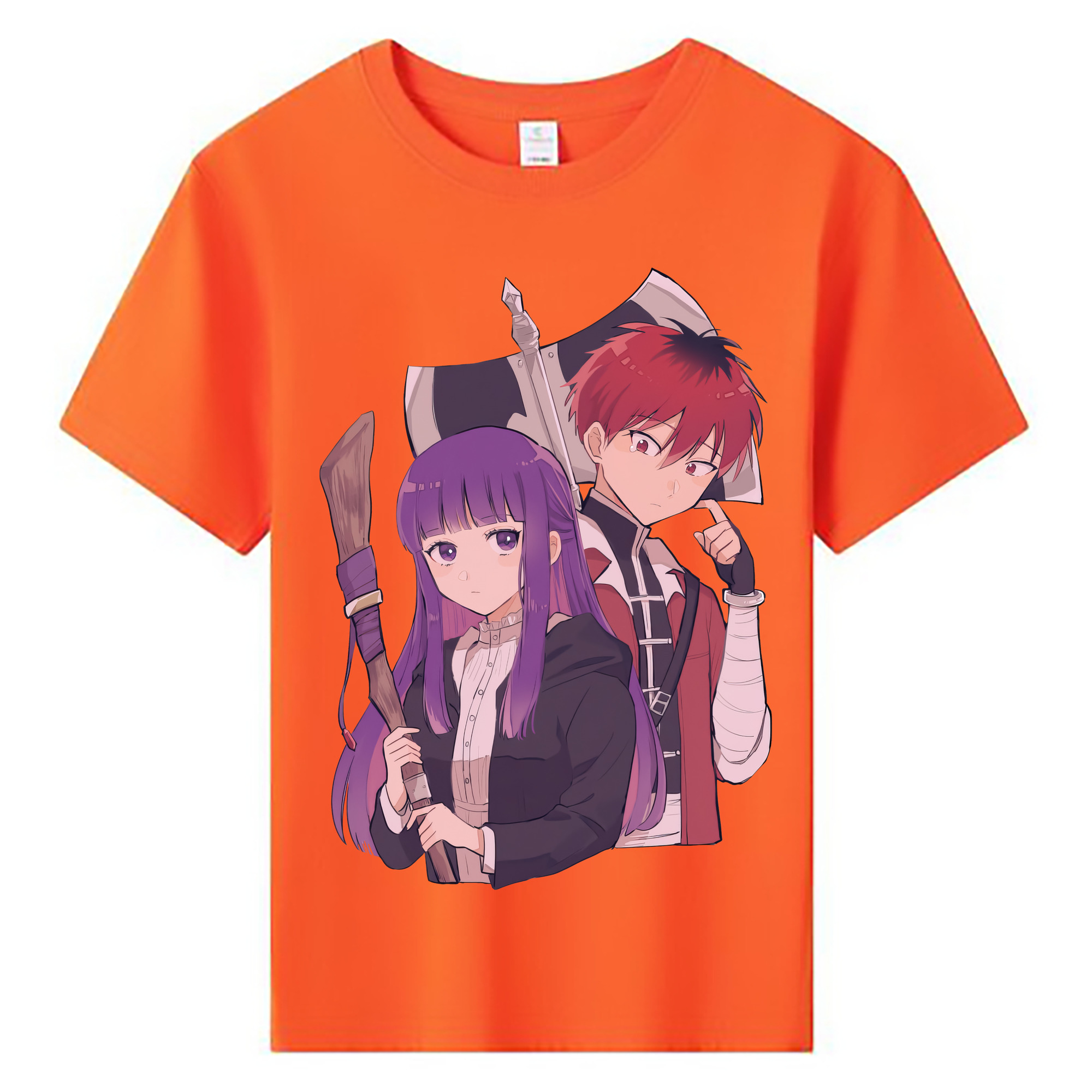（画像用） 葬送のフリーレン Frieren 綿100％キッズTシャツ（フロントプリント）