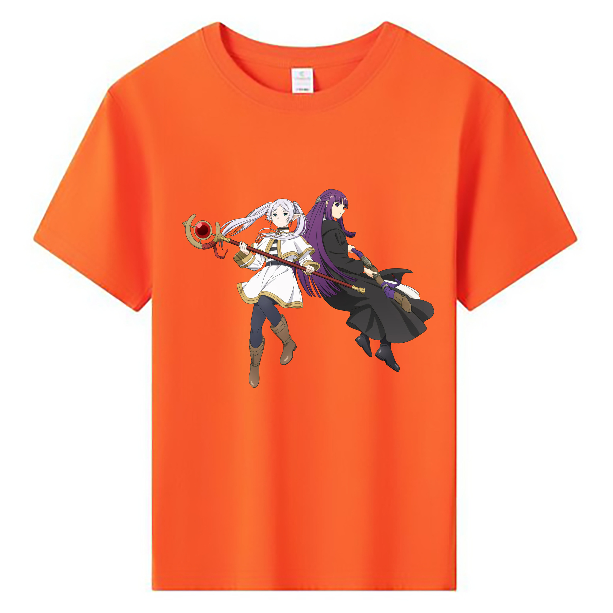 （画像用） 葬送のフリーレン Frieren 綿100％キッズTシャツ（フロントプリント）
