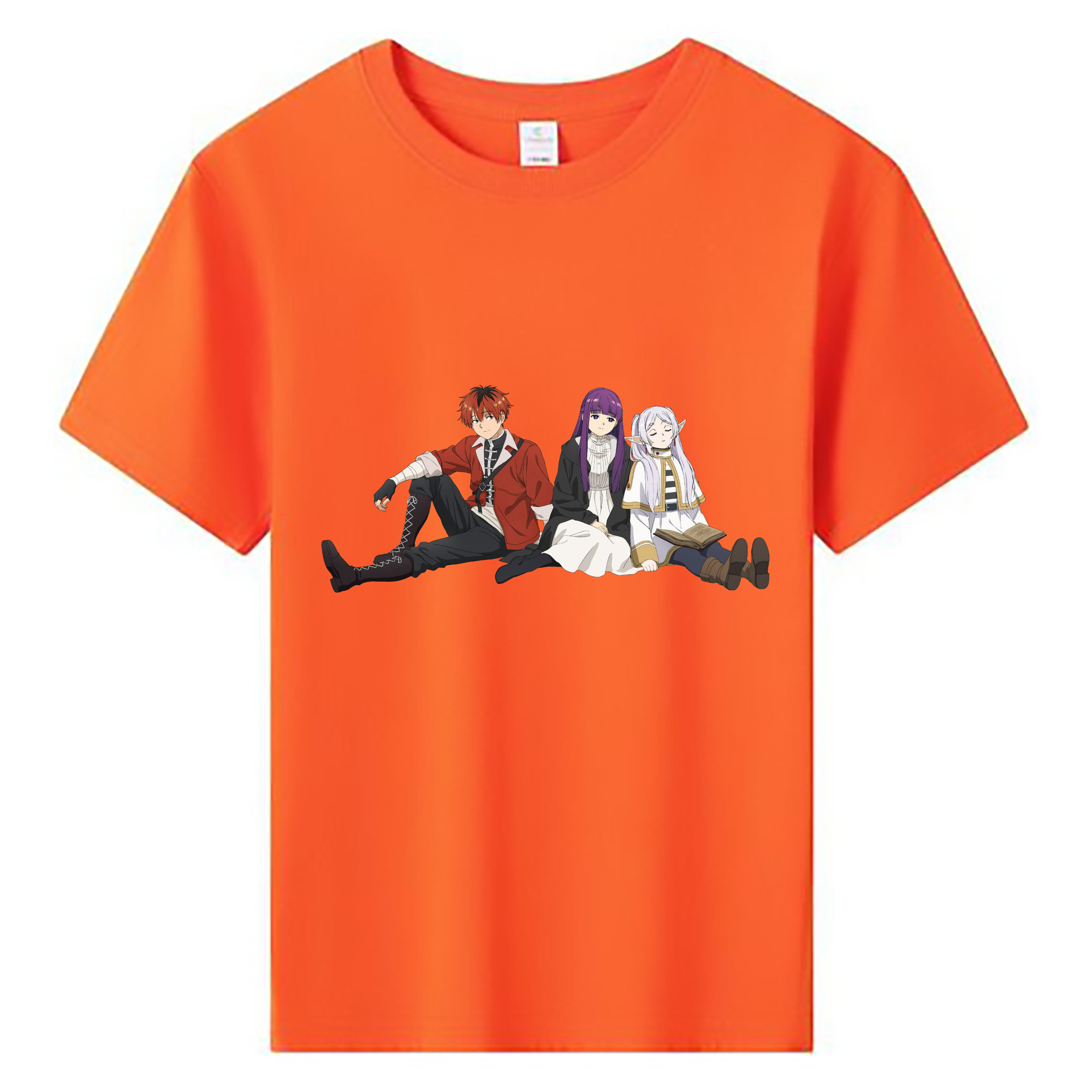 （画像用） 葬送のフリーレン Frieren 綿100％キッズTシャツ（フロントプリント）