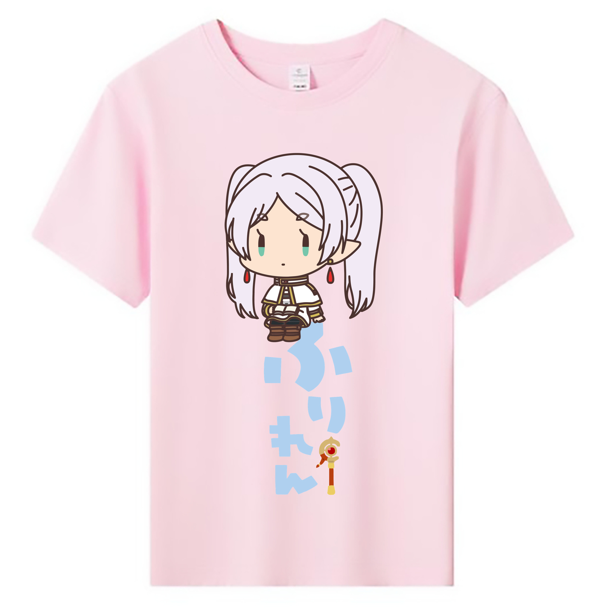 （画像用） 葬送のフリーレン Frieren 綿100％キッズTシャツ（フロントプリント）