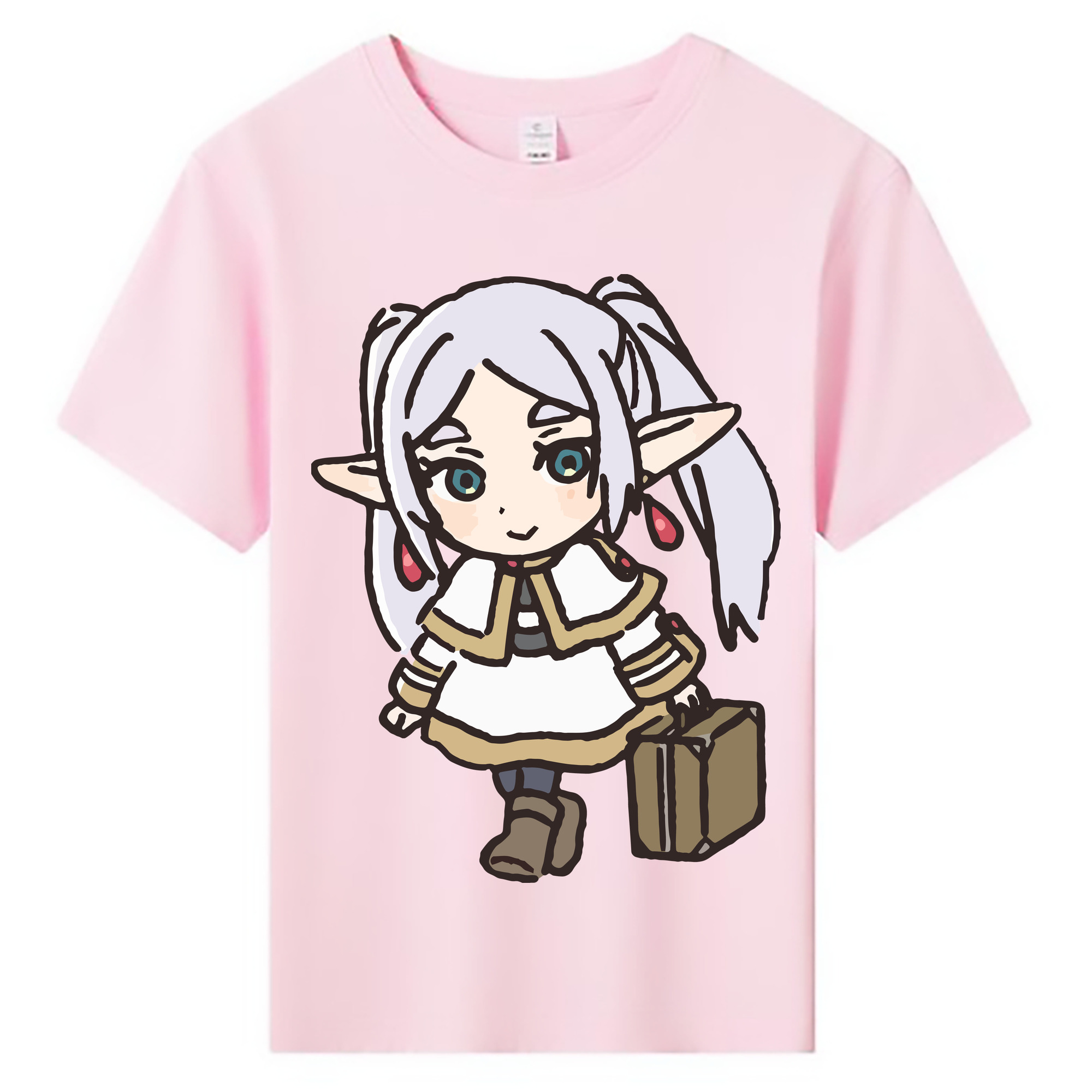 （画像用） 葬送のフリーレン Frieren 綿100％キッズTシャツ（フロントプリント）