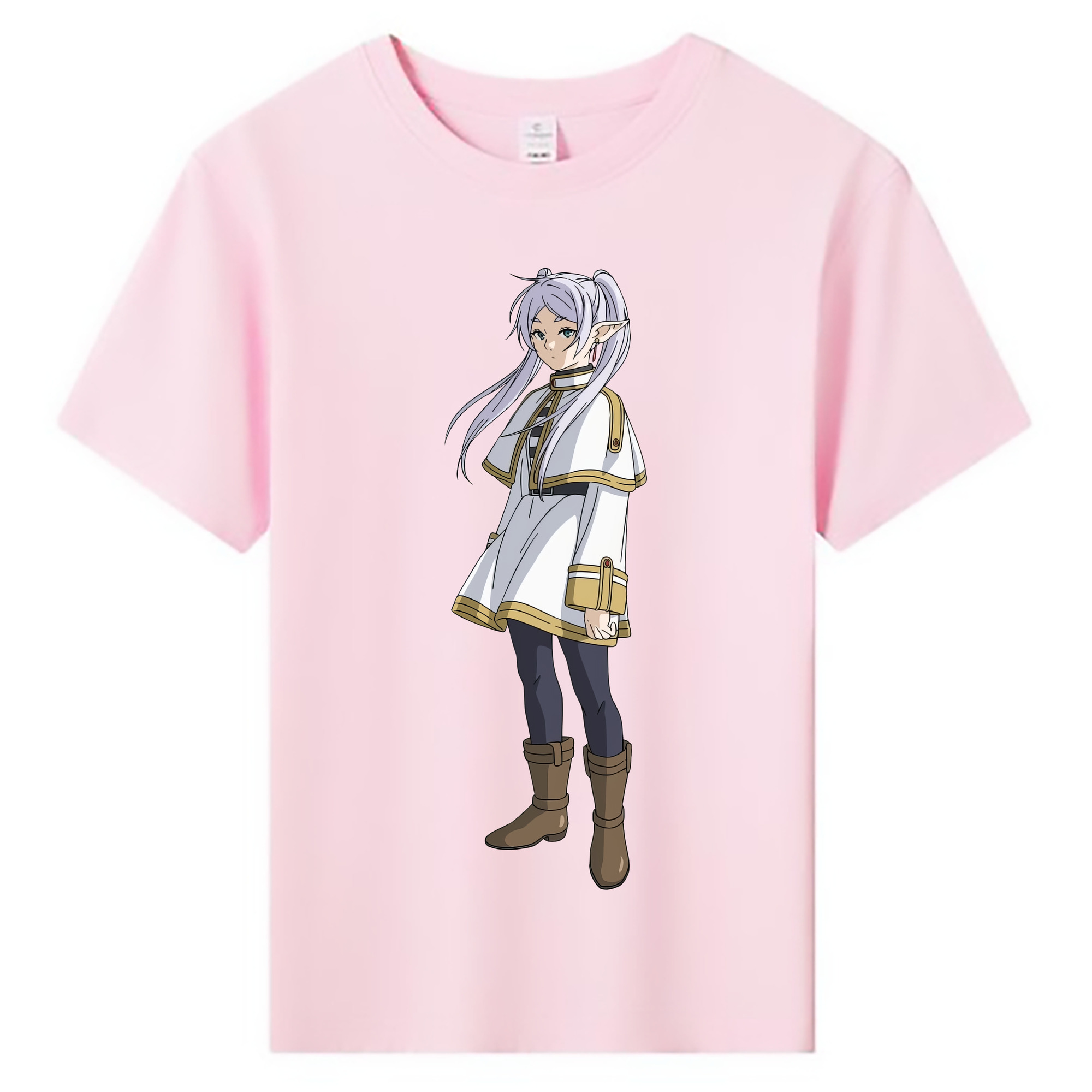 （画像用） 葬送のフリーレン Frieren 綿100％キッズTシャツ（フロントプリント）