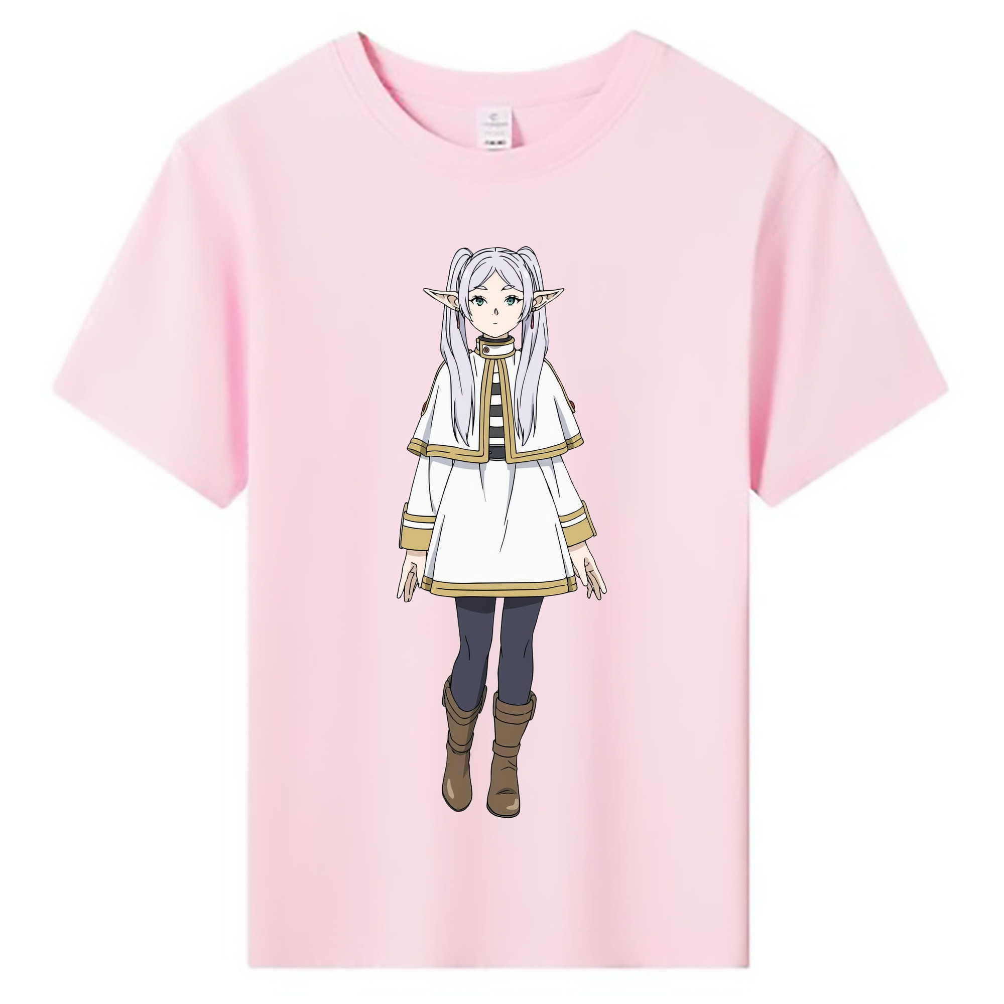 （画像用） 葬送のフリーレン Frieren 綿100％キッズTシャツ（フロントプリント）