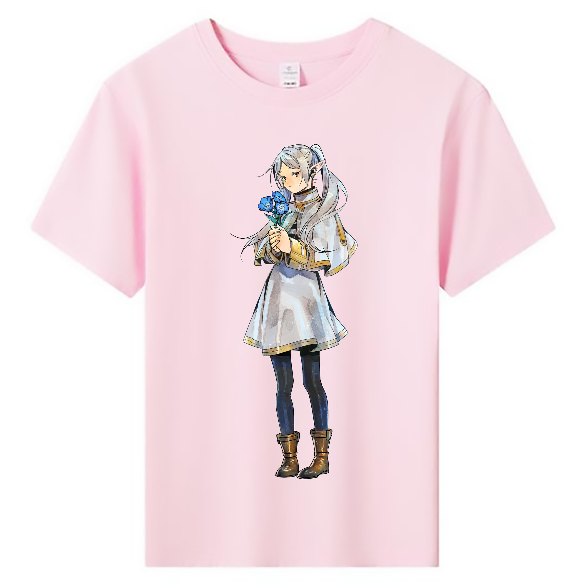 （画像用） 葬送のフリーレン Frieren 綿100％キッズTシャツ（フロントプリント）