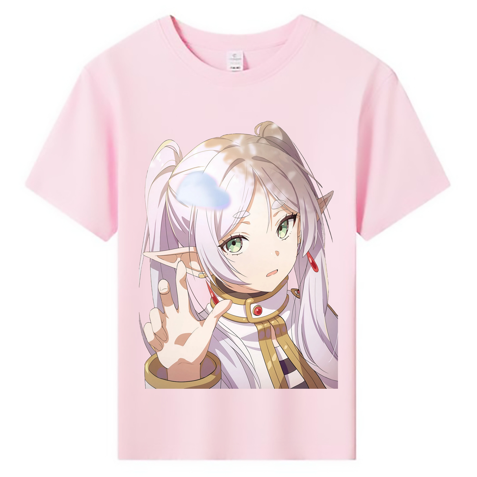 （画像用） 葬送のフリーレン Frieren 綿100％キッズTシャツ（フロントプリント）