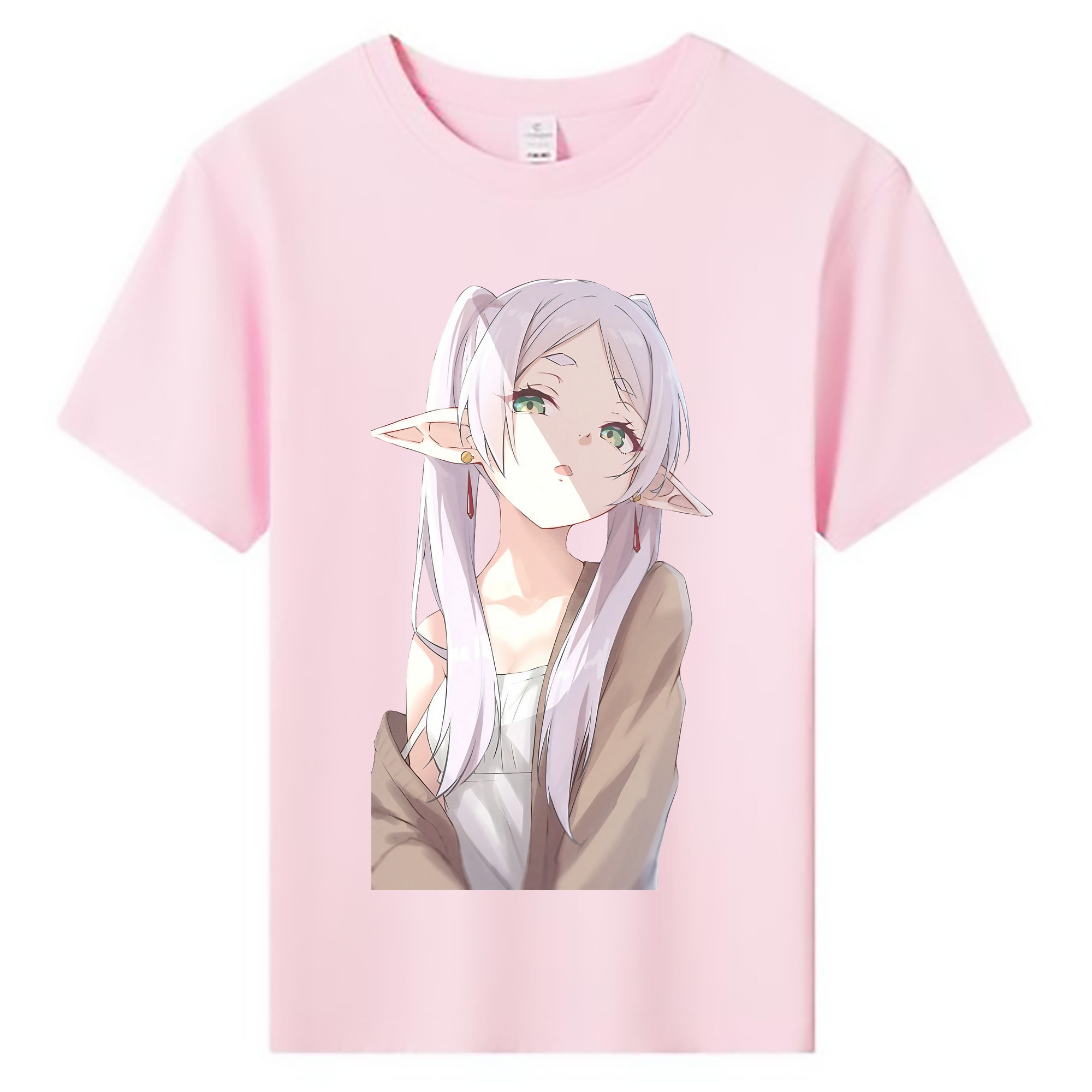 （画像用） 葬送のフリーレン Frieren 綿100％キッズTシャツ（フロントプリント）