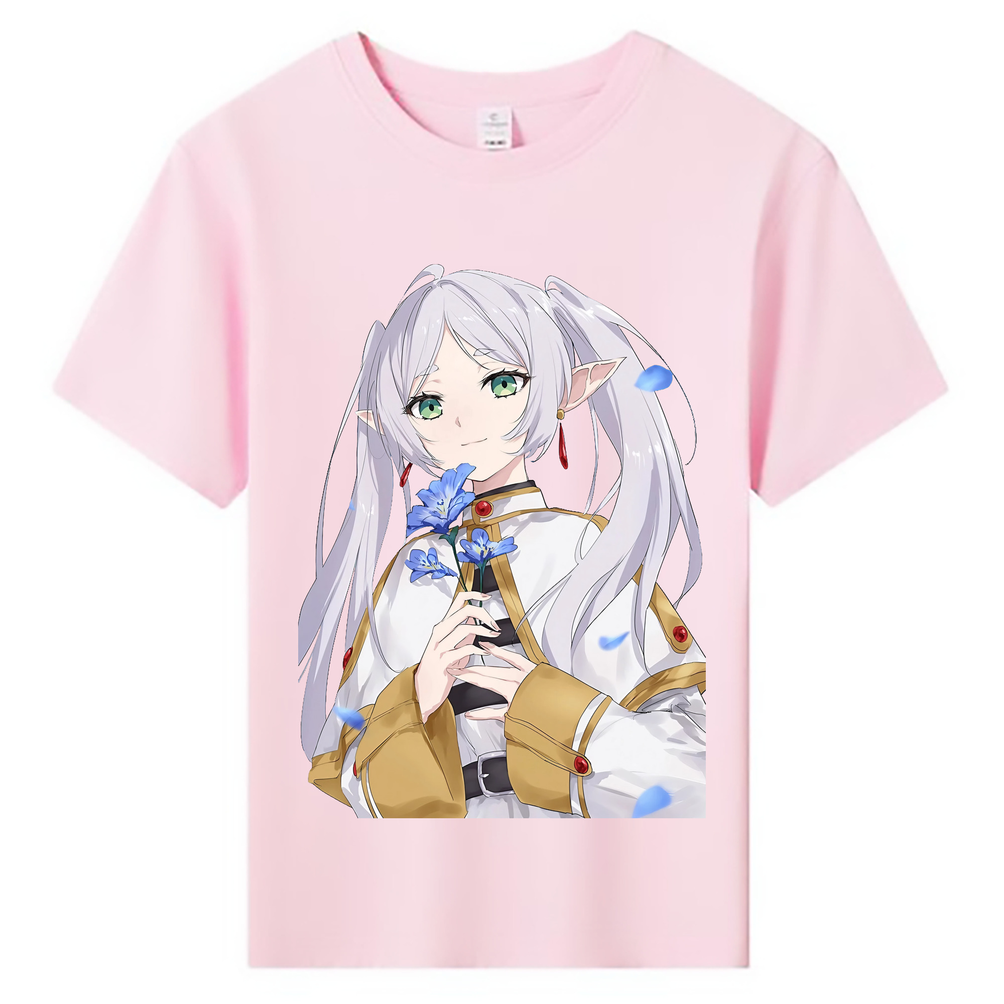 （画像用） 葬送のフリーレン Frieren 綿100％キッズTシャツ（フロントプリント）