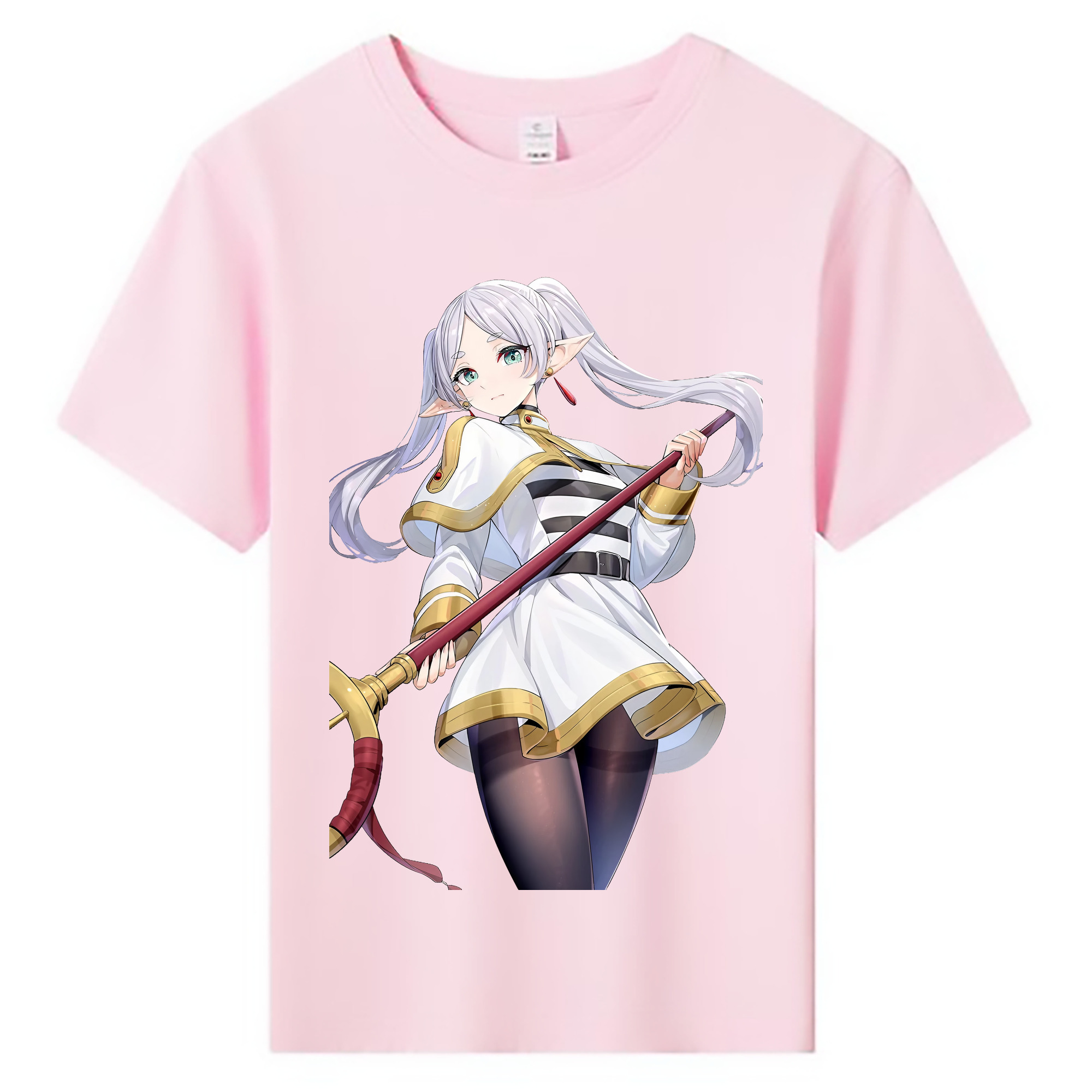 （画像用） 葬送のフリーレン Frieren 綿100％キッズTシャツ（フロントプリント）